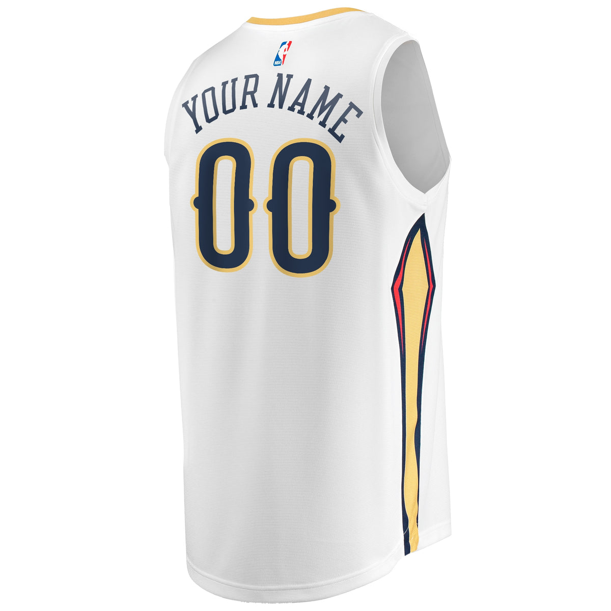 Youth New Orleans Pelicans Fanatics White Fast Break Replica Custom Jersey - Association Edition