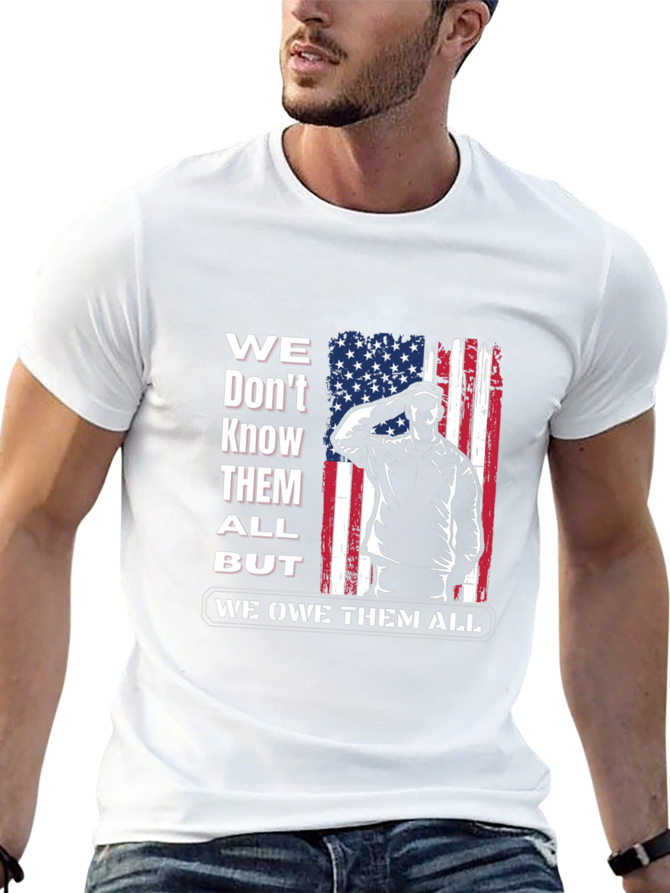 Patriotic We Owe Them All Graphic Tee