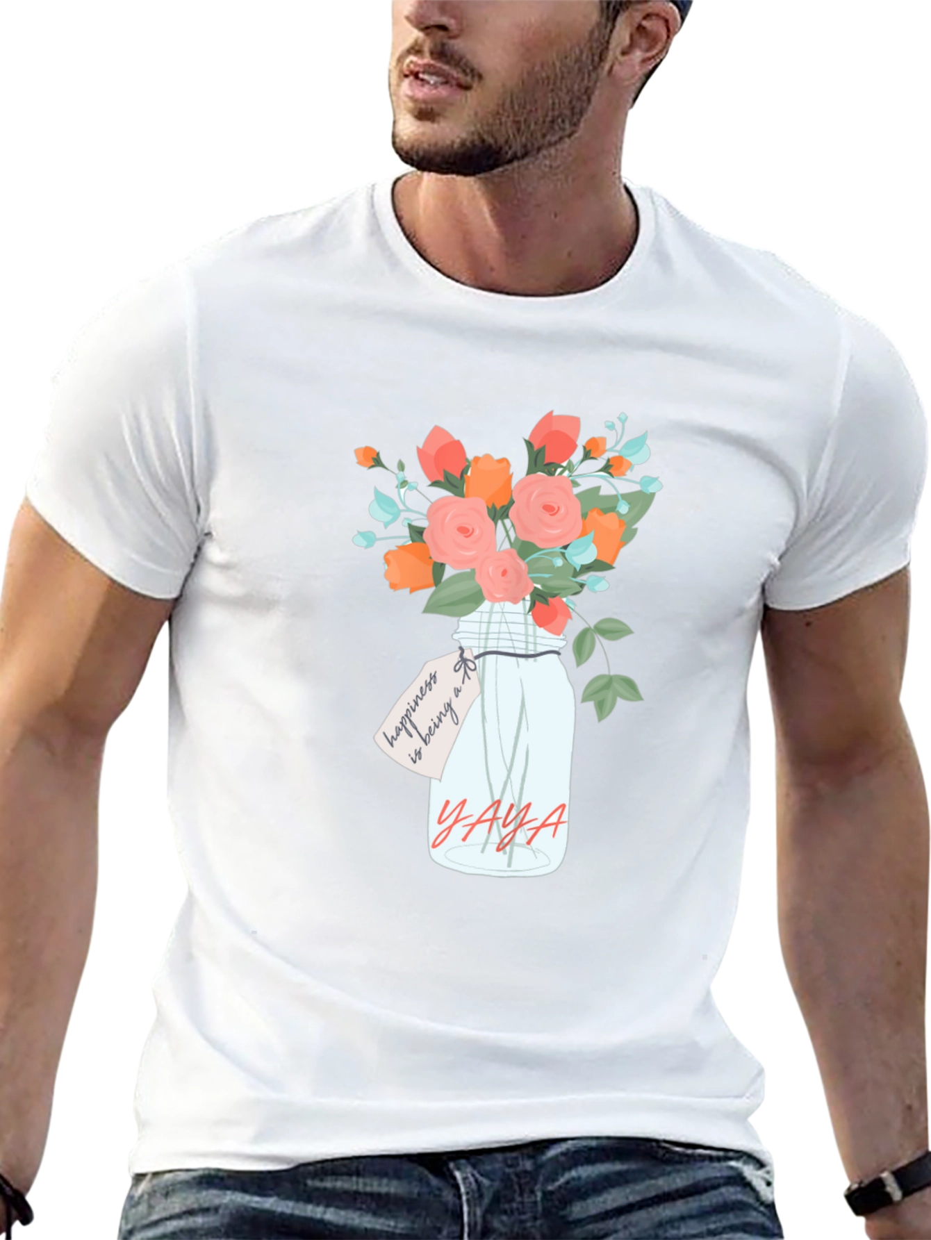 Yaya Flower Bouquet Graphic T-Shirt