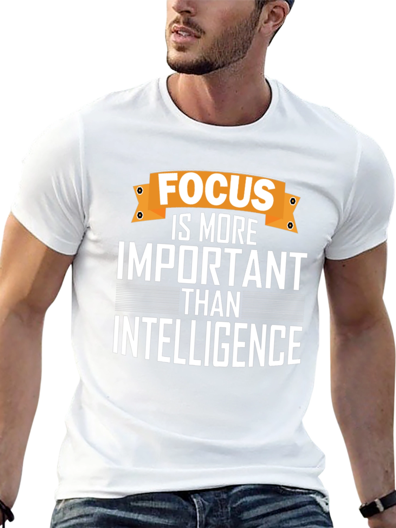 Focus Over Intelligence Graphic Tee - Motivational T-Shirt