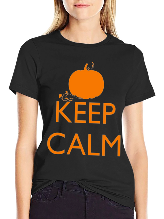 Keep Calm Pumpkin Graphic T-Shirt