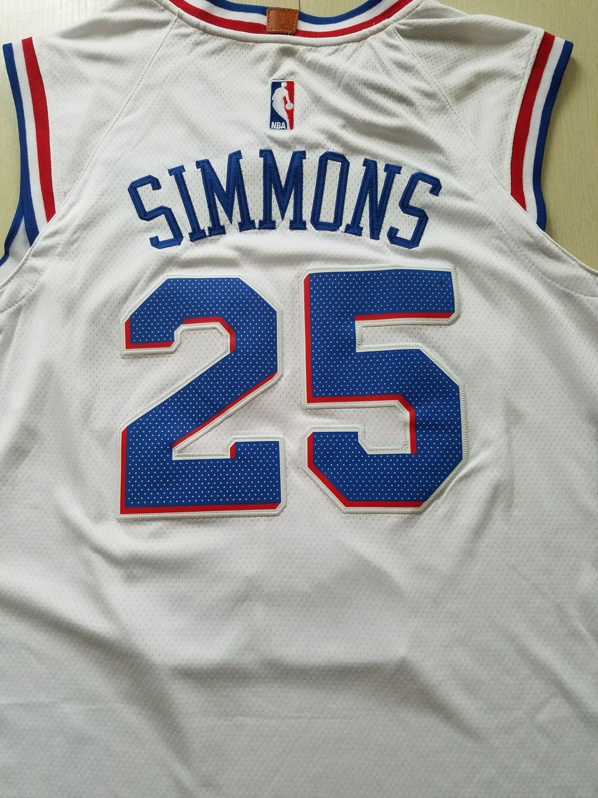 Men's Philadelphia 76ers Ben Simmons #25 White Swingman Jerseys