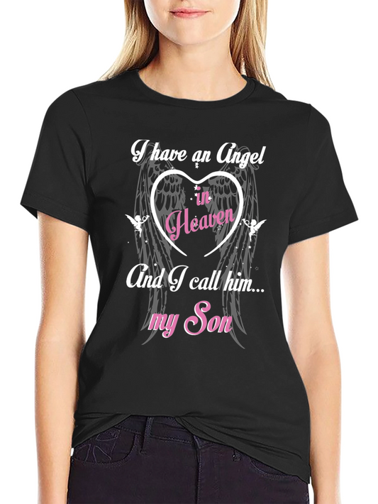 Angel Son Memorial T-Shirt - In Heaven Remembrance Tee