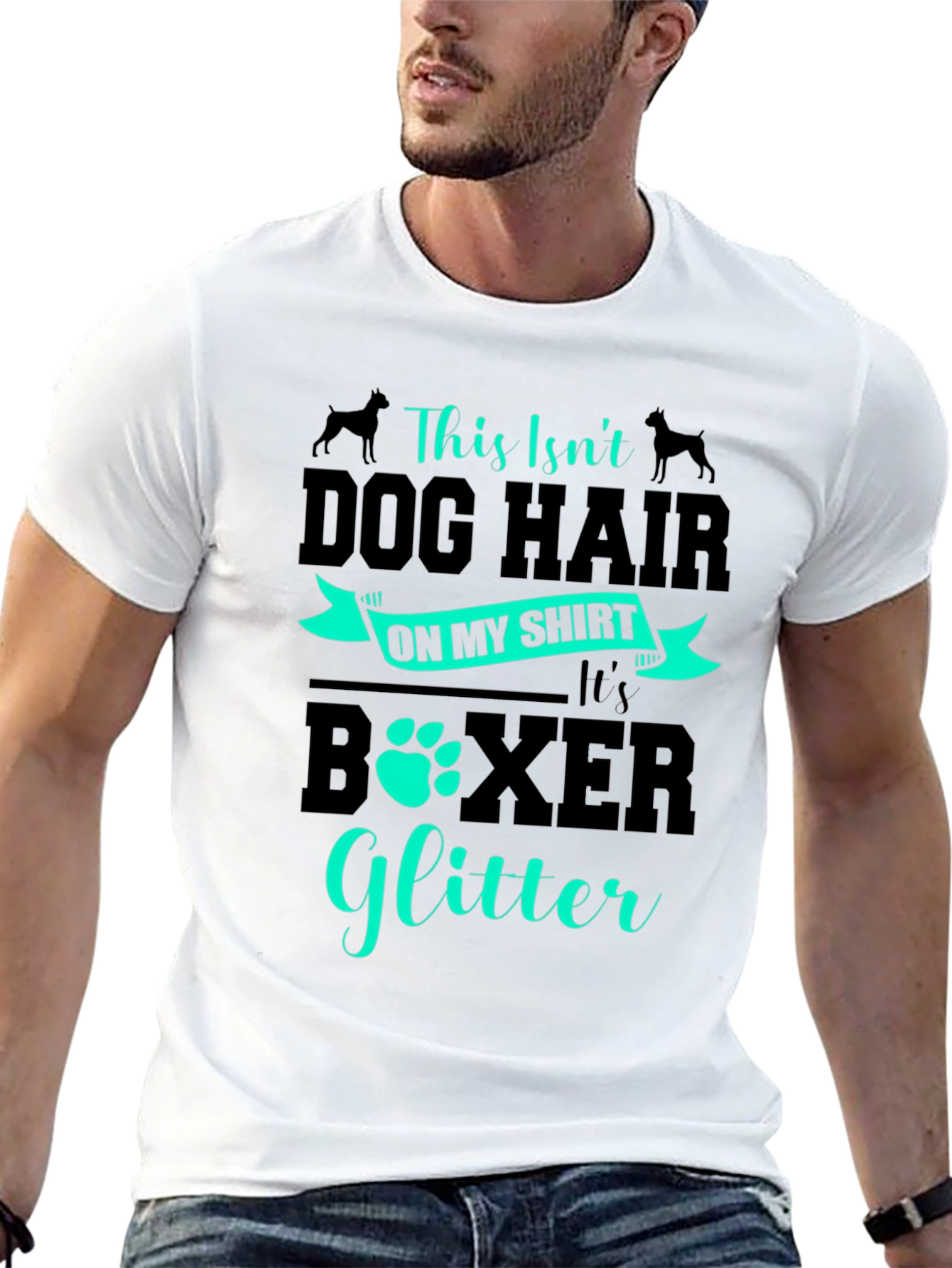 Dog Lover T-Shirt - Boxer Glitter Design
