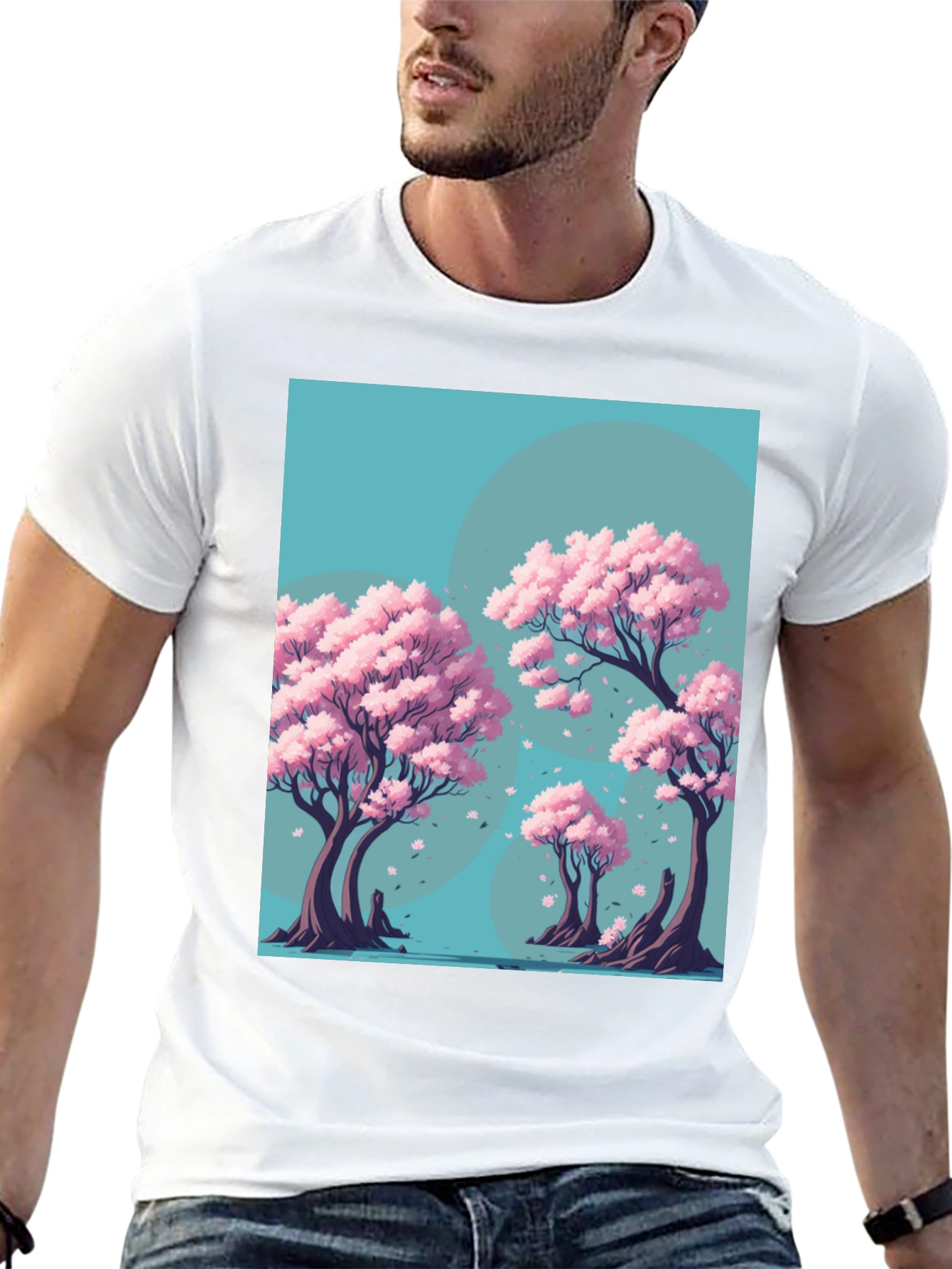 Sakura Tree Graphic Tee - Artistic Nature Design