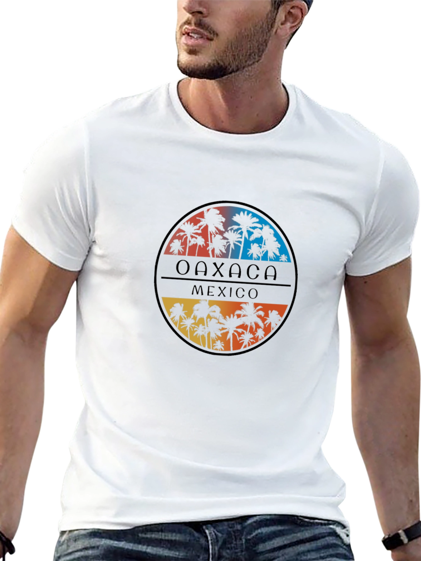 Oaxaca Mexico Palm Tree Graphic T-Shirt