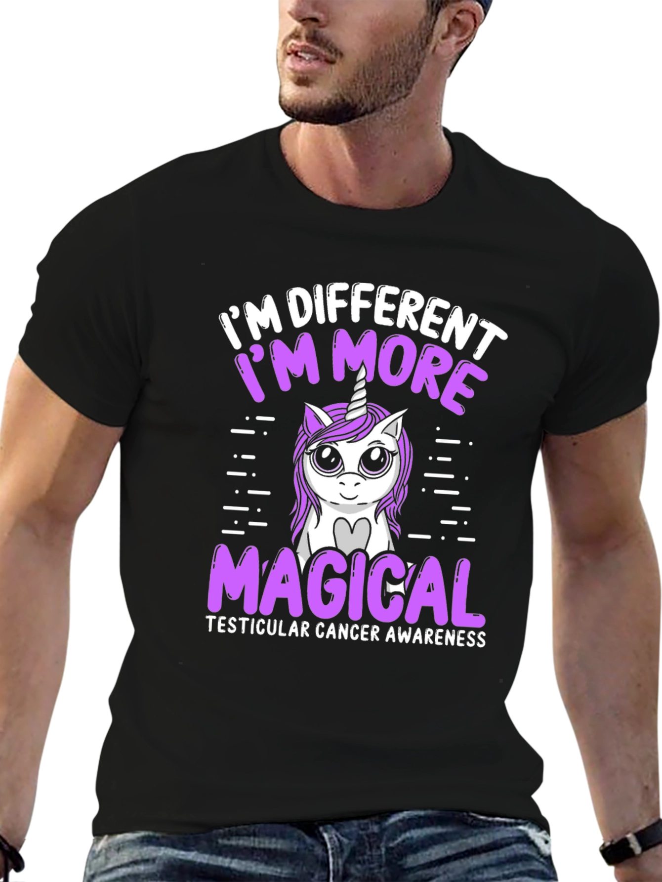 Unicorn Magical Testicular Cancer Awareness T-Shirt