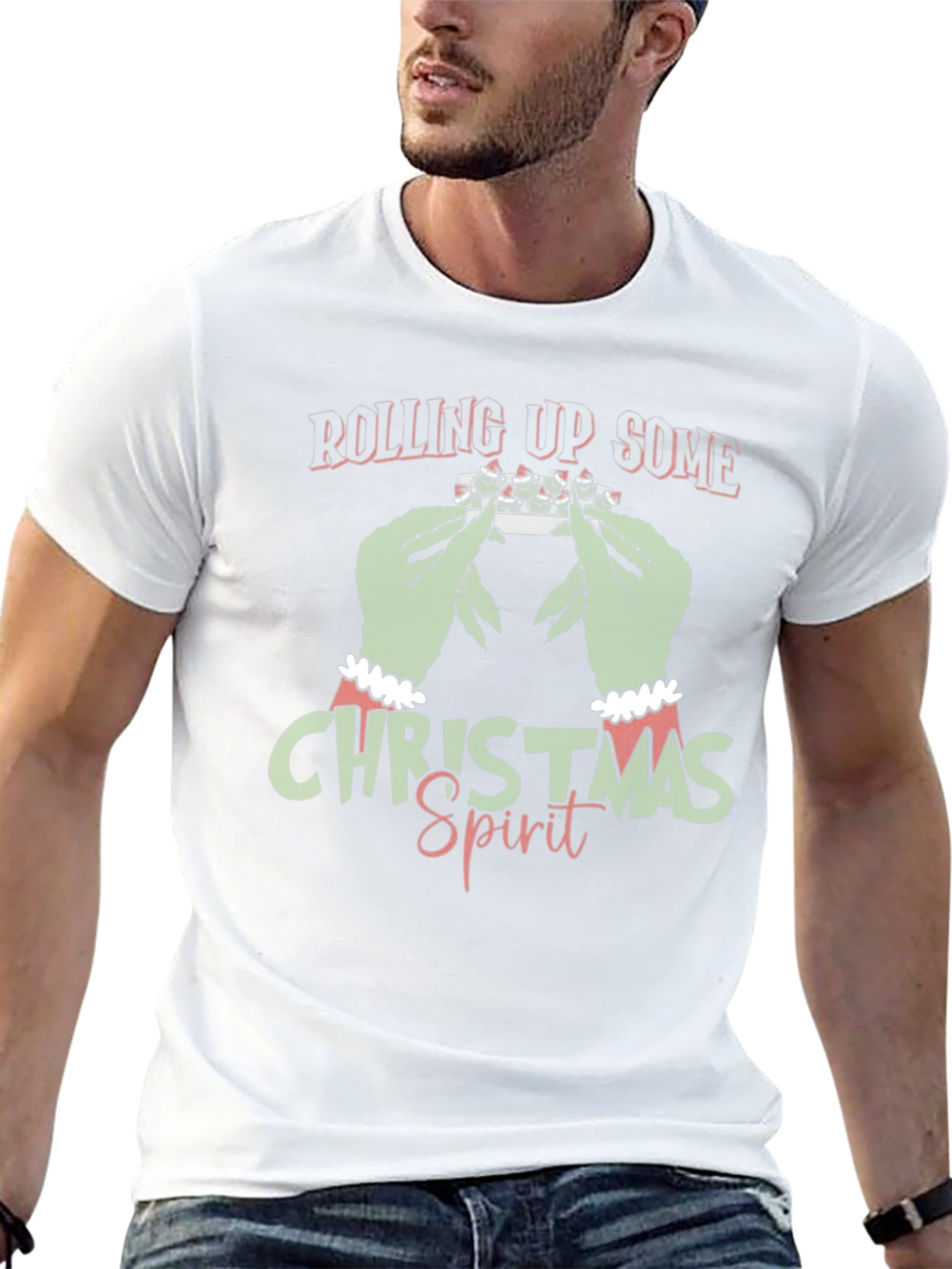 Rolling Up Christmas Spirit Grinch T-Shirt