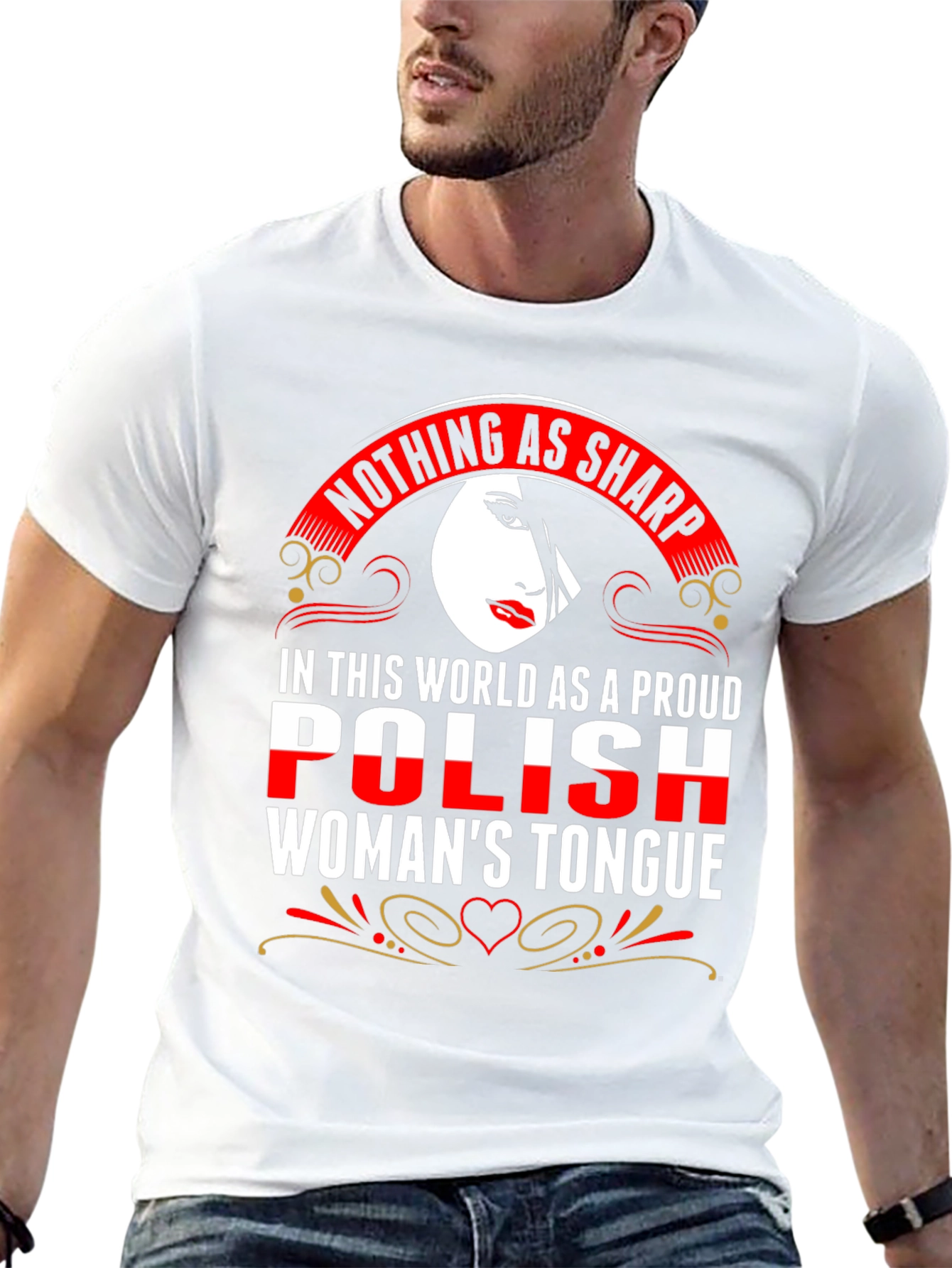 Proud Polish Womans Tongue Graphic Tee