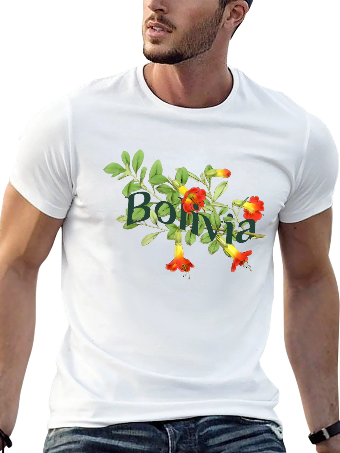 Floral Bolivia Graphic Tee - Stylish Comfort