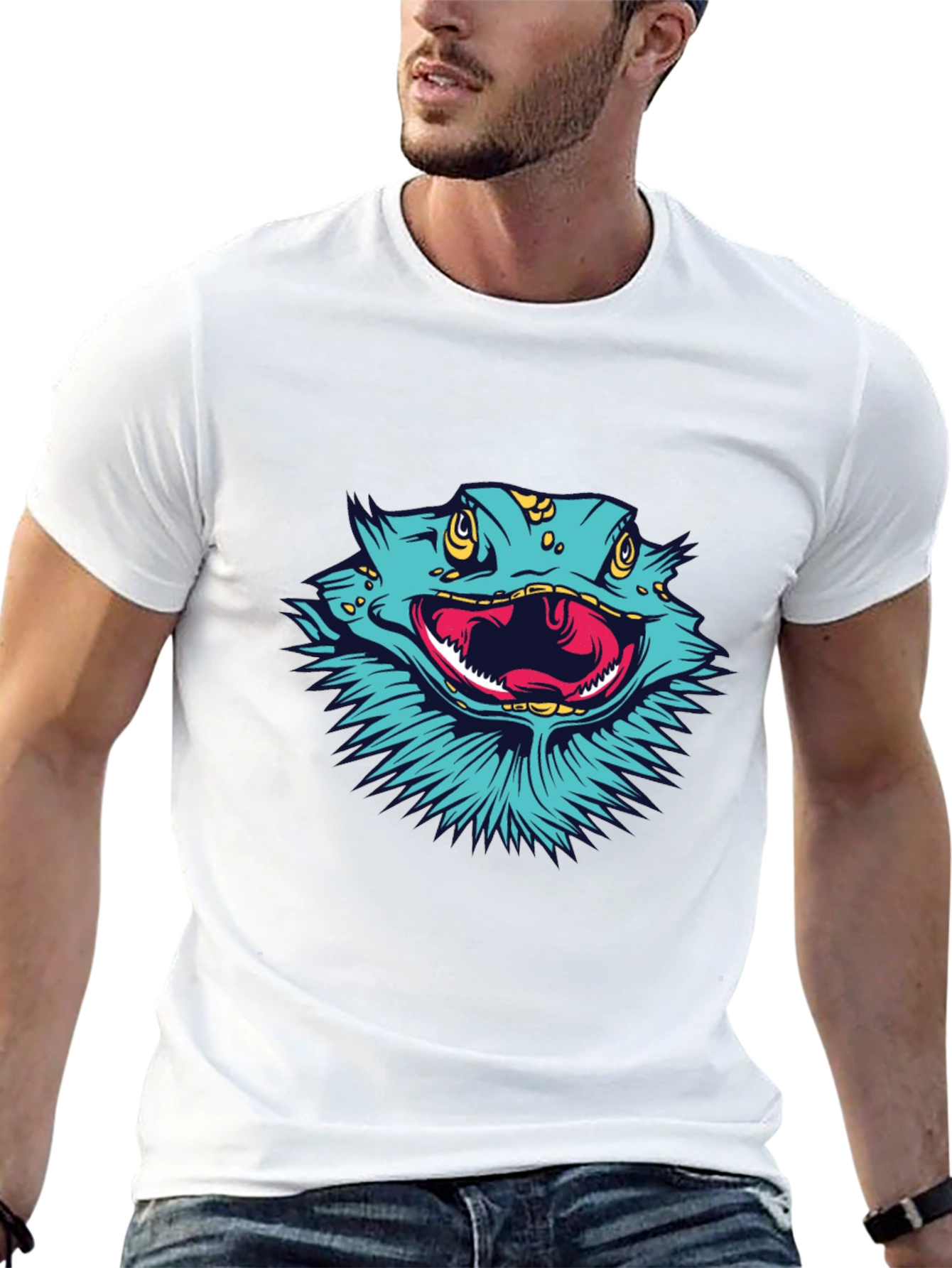 Bearded Dragon Graphic Tee - Cool Lizard T-Shirt