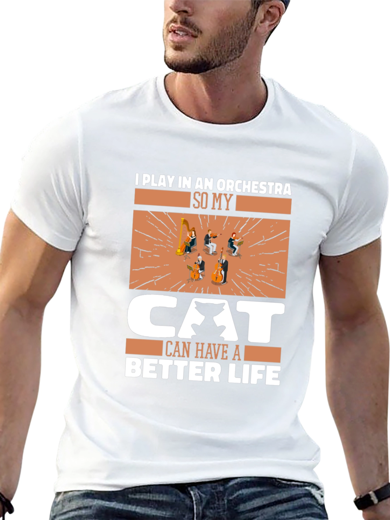 Musician Cat Lover T-Shirt - Orchestra Life