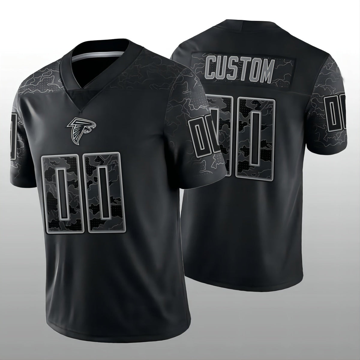 Custom1 Atlanta Falcons Football Jerseys Stitched Black RFLCTV Limited Jerseys American Jerseys