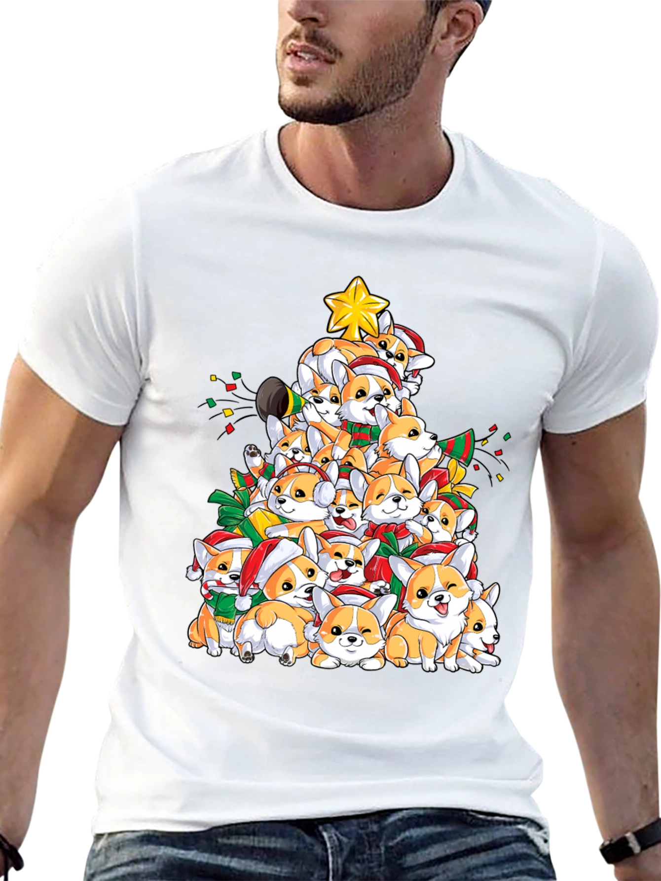 Corgi Christmas Tree T-Shirt