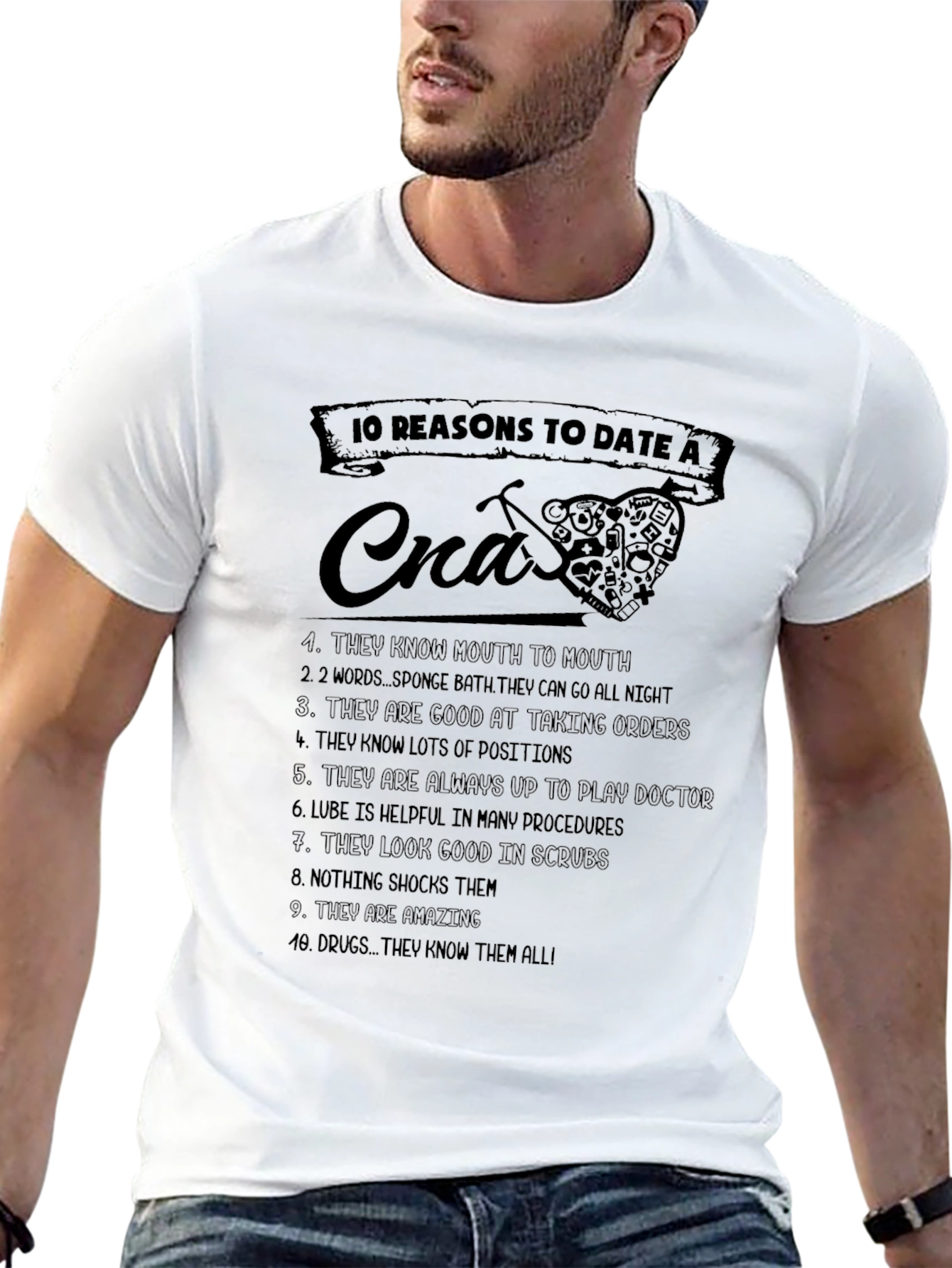 Funny CNA T-Shirt: 10 Reasons to Date a CNA