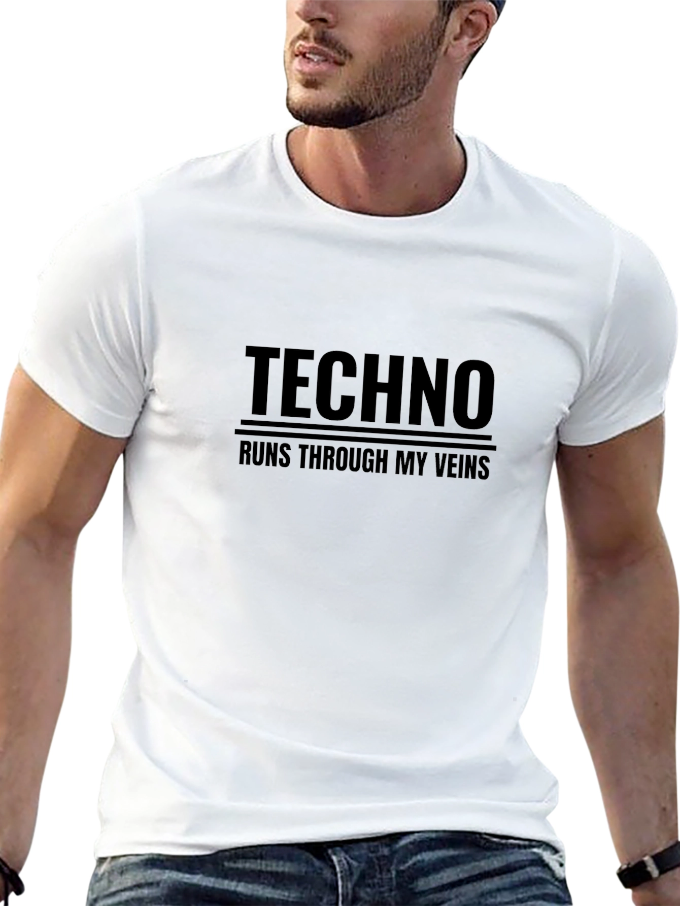 Techno Runs Through My Veins Graphic T-Shirt