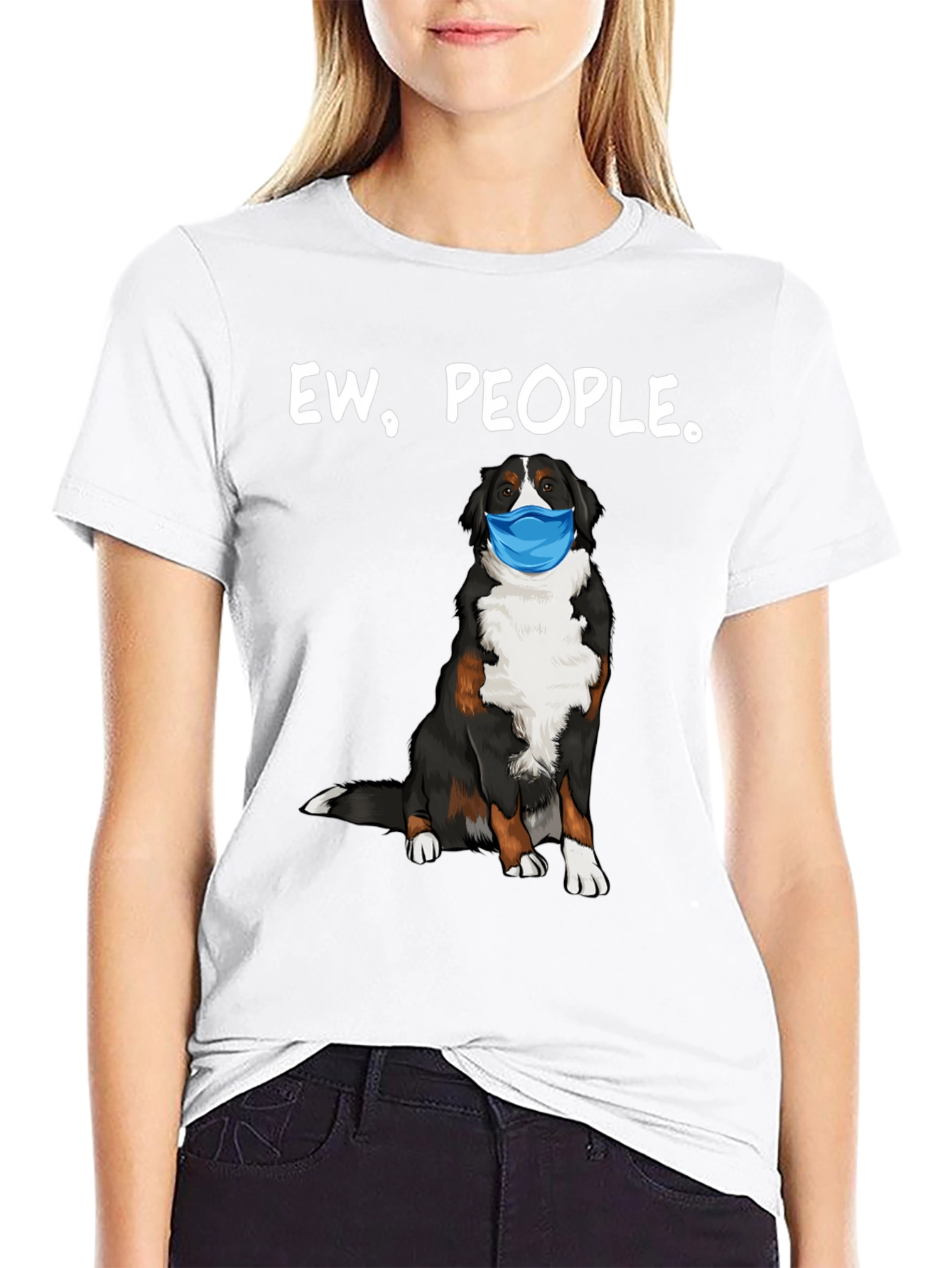 Ew People. Dog in Mask Graphic Tee