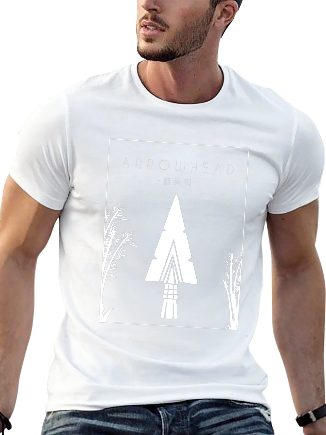 Arrowhead Graphic Black Tee - Stylish & Unique Design