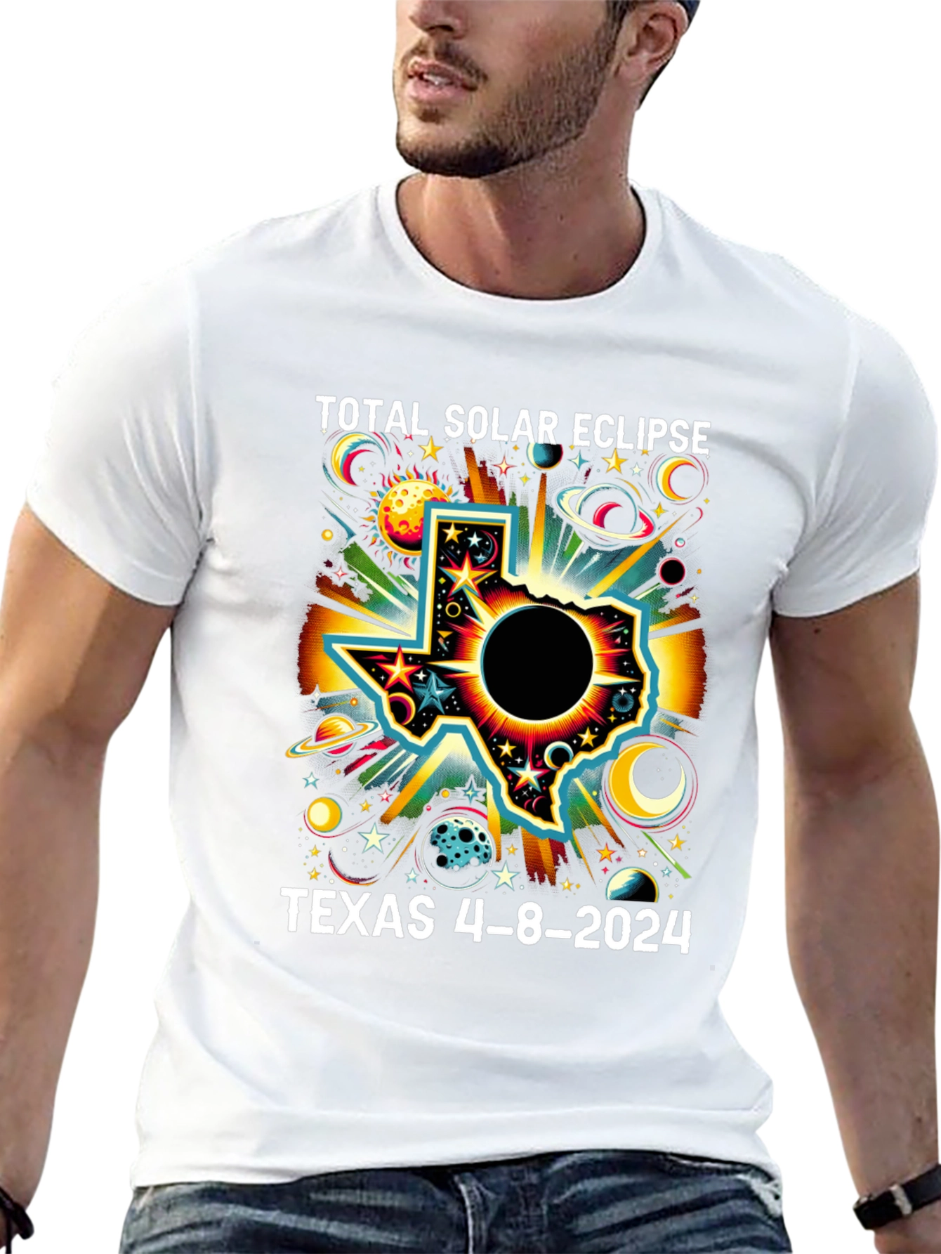 Texas Total Solar Eclipse 4-8-2024 T-Shirt