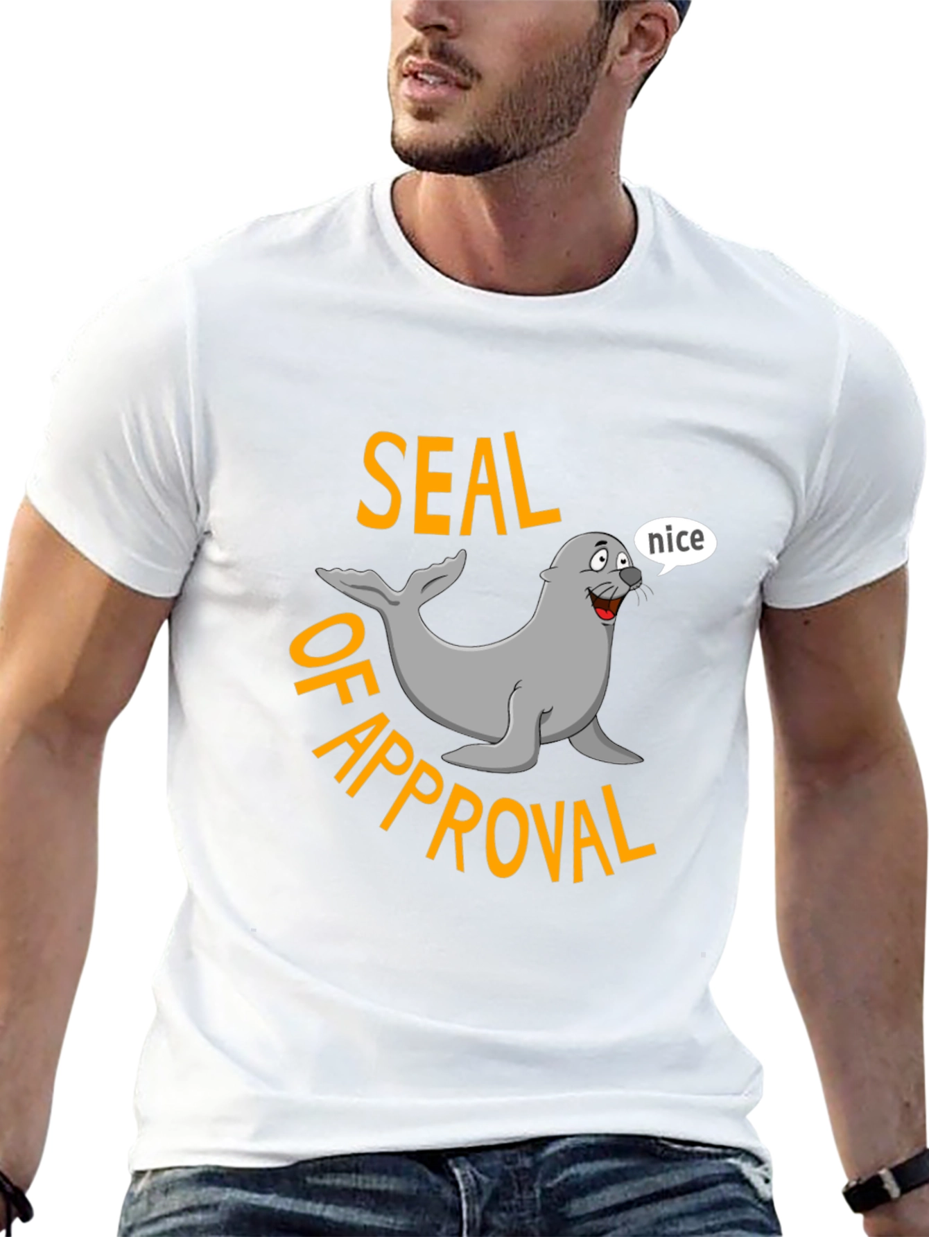 Seal of Approval Black T-Shirt - Funny Graphic Tee
