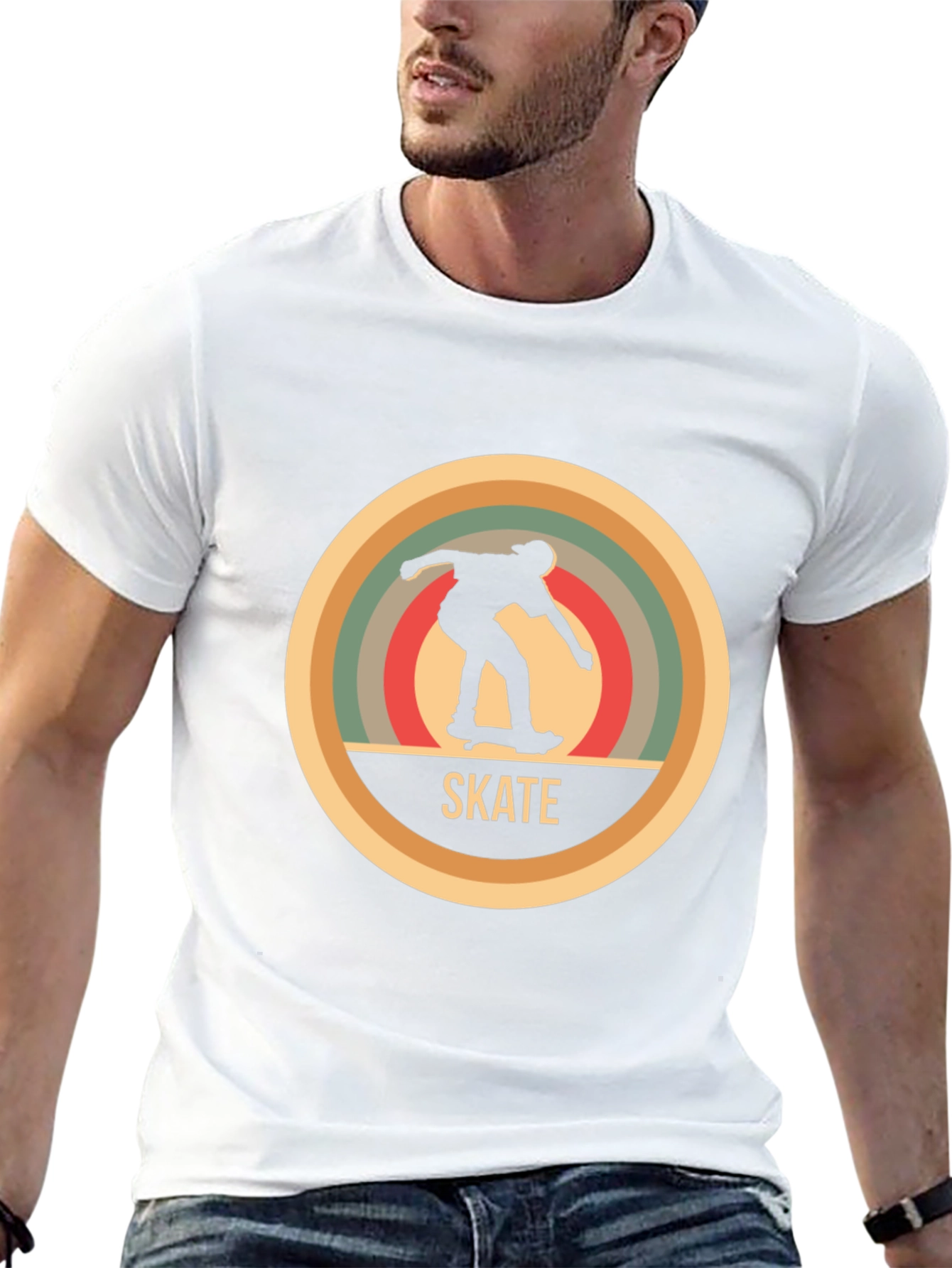 Retro Skate T-Shirt - Stylish Skateboarder Tee