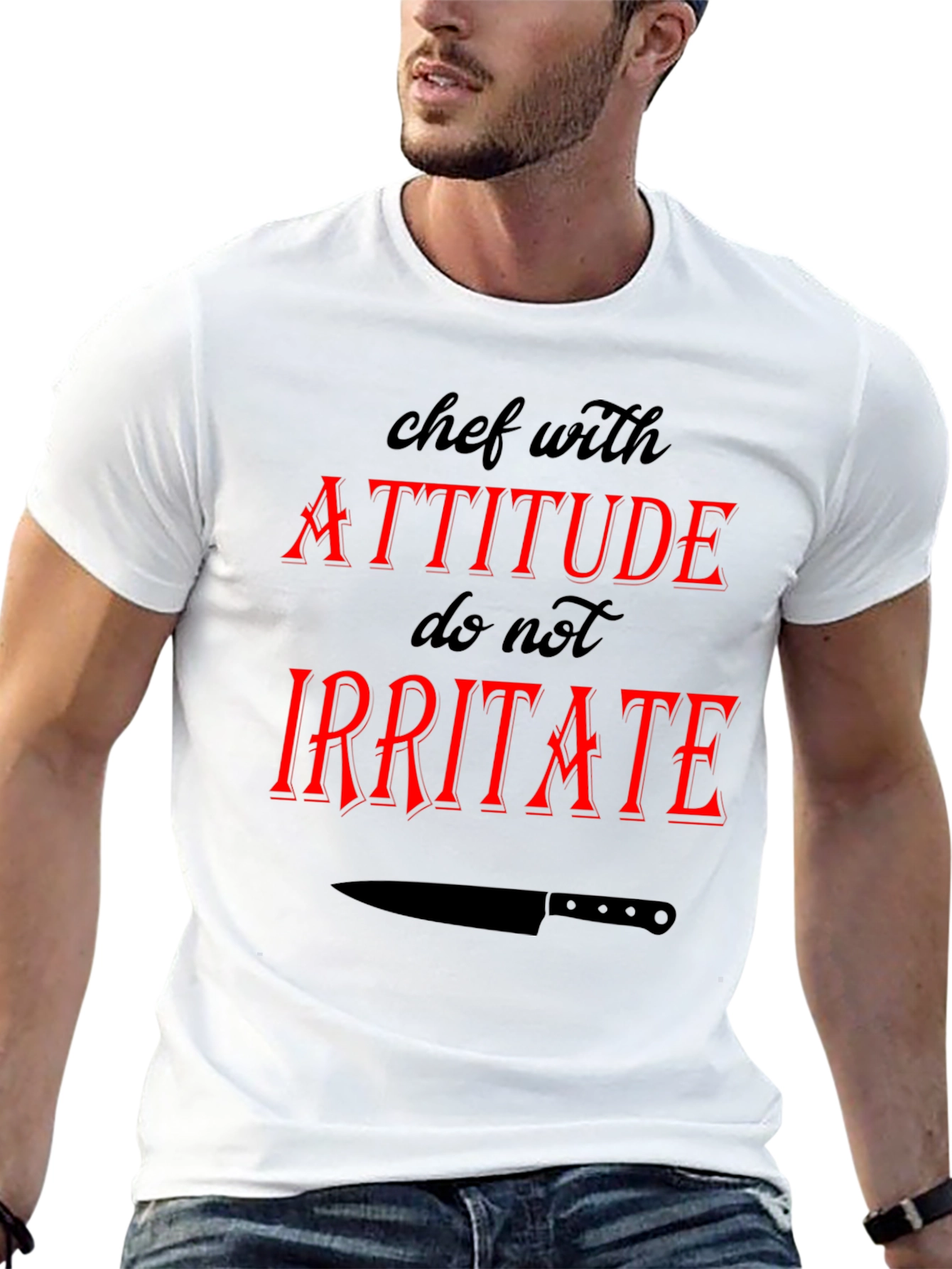 Chef with Attitude Graphic T-Shirt