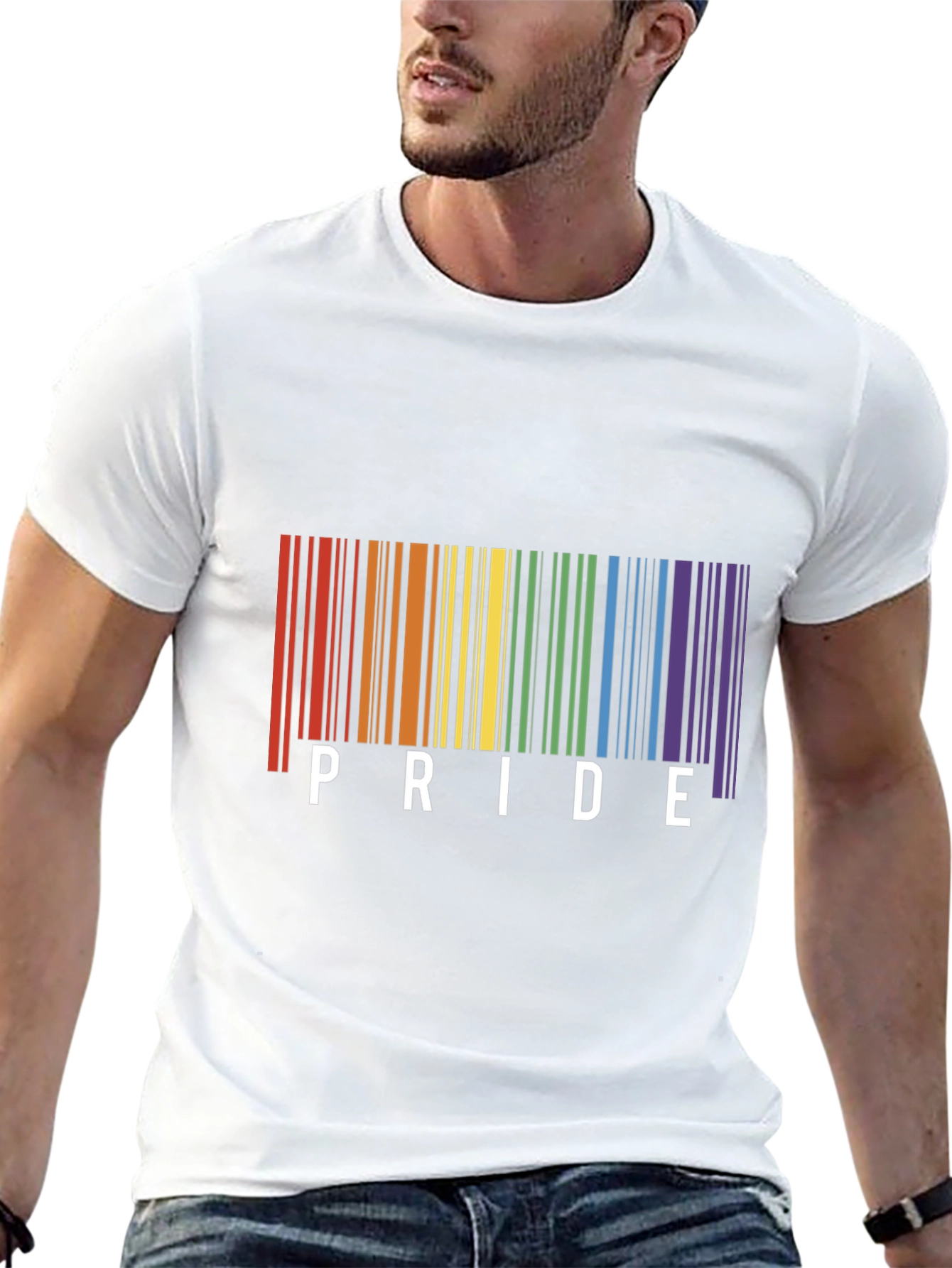 Pride Barcode T-Shirt - Black LGBTQ+ Pride Tee