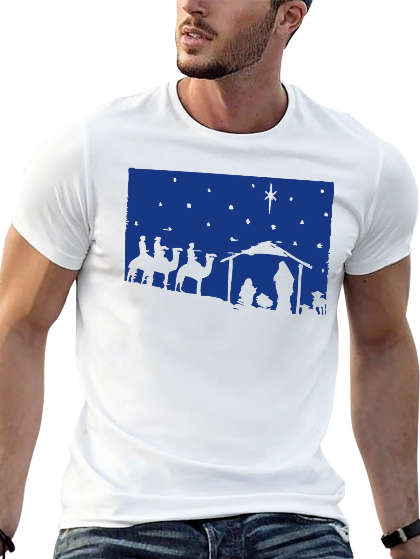 Nativity Scene Graphic Tee - Christmas T-Shirt