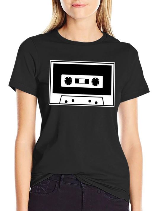 Retro Cassette Tape Graphic Tee - Vintage Style