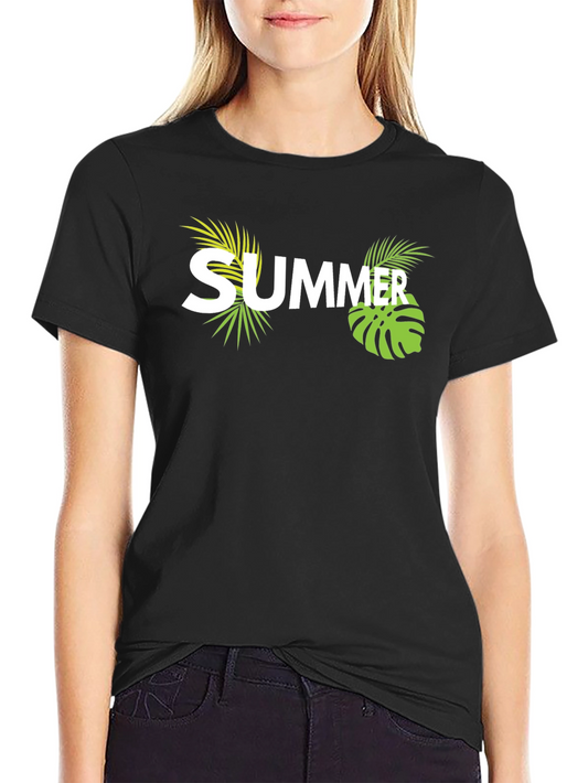 Summer Vibes Graphic T-Shirt - Casual Black Tee