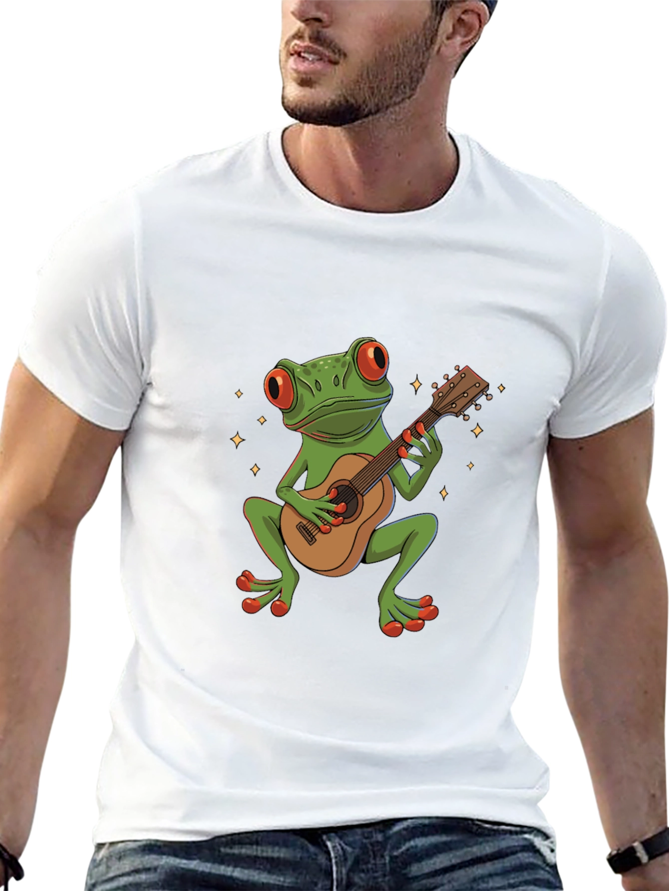 Frog Guitarist Graphic Tee - Unique Music Lover Shirt
