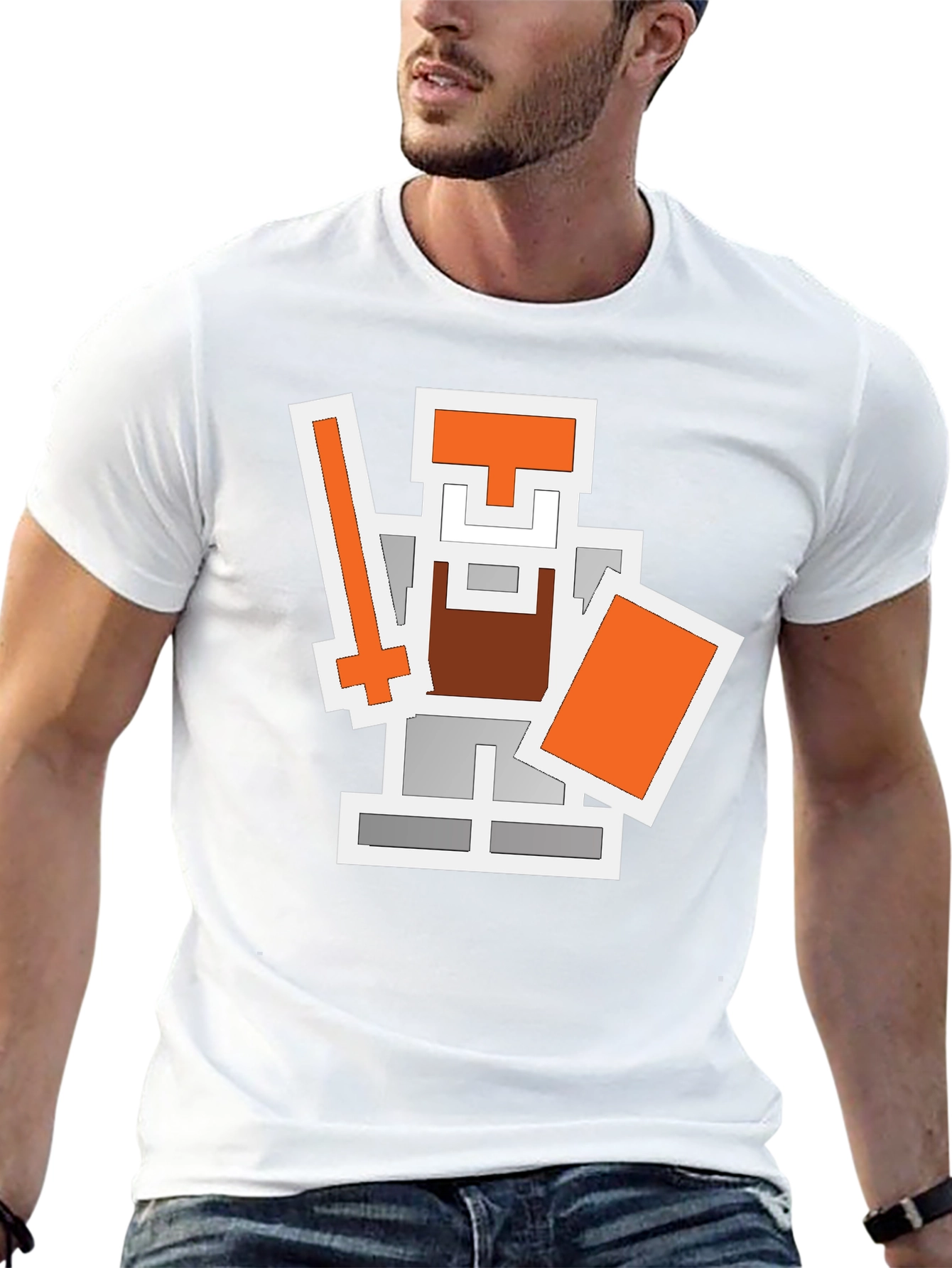 Pixel Knight Graphic Tee - Retro Gaming Shirt