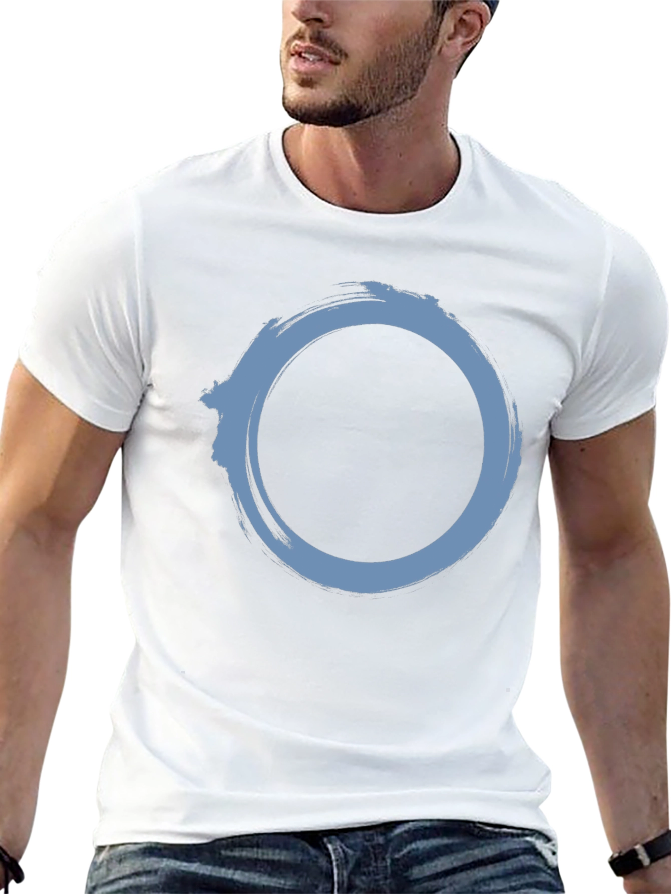 Zen Circle Graphic T-Shirt - Black Cotton Tee