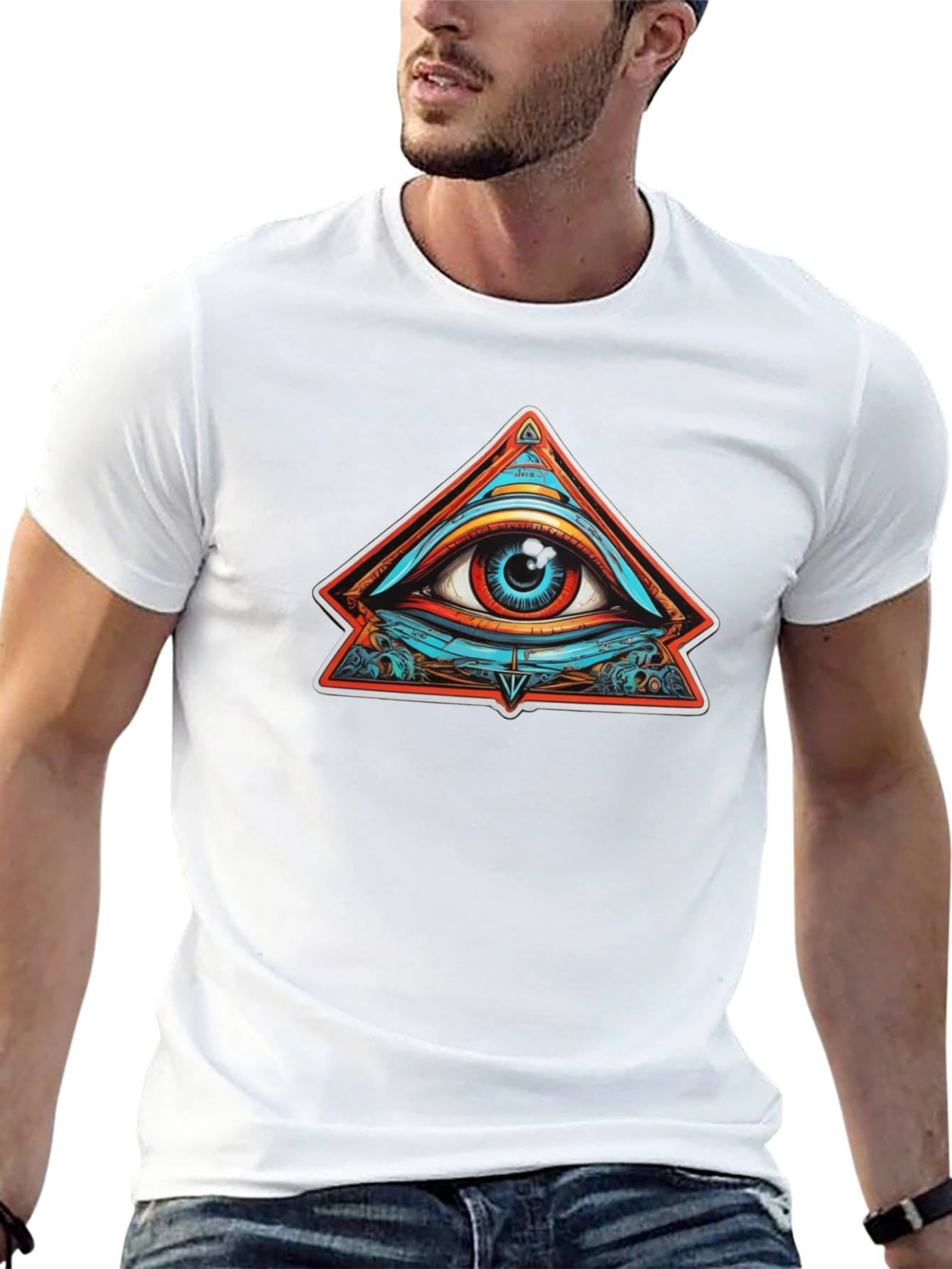 Eye of Providence Graphic Tee - Black Cotton T-Shirt