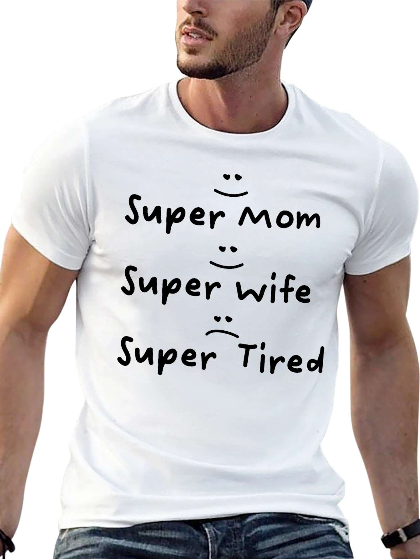 Super Mom Wife Tired T-Shirt Funny Mothers Day Gift