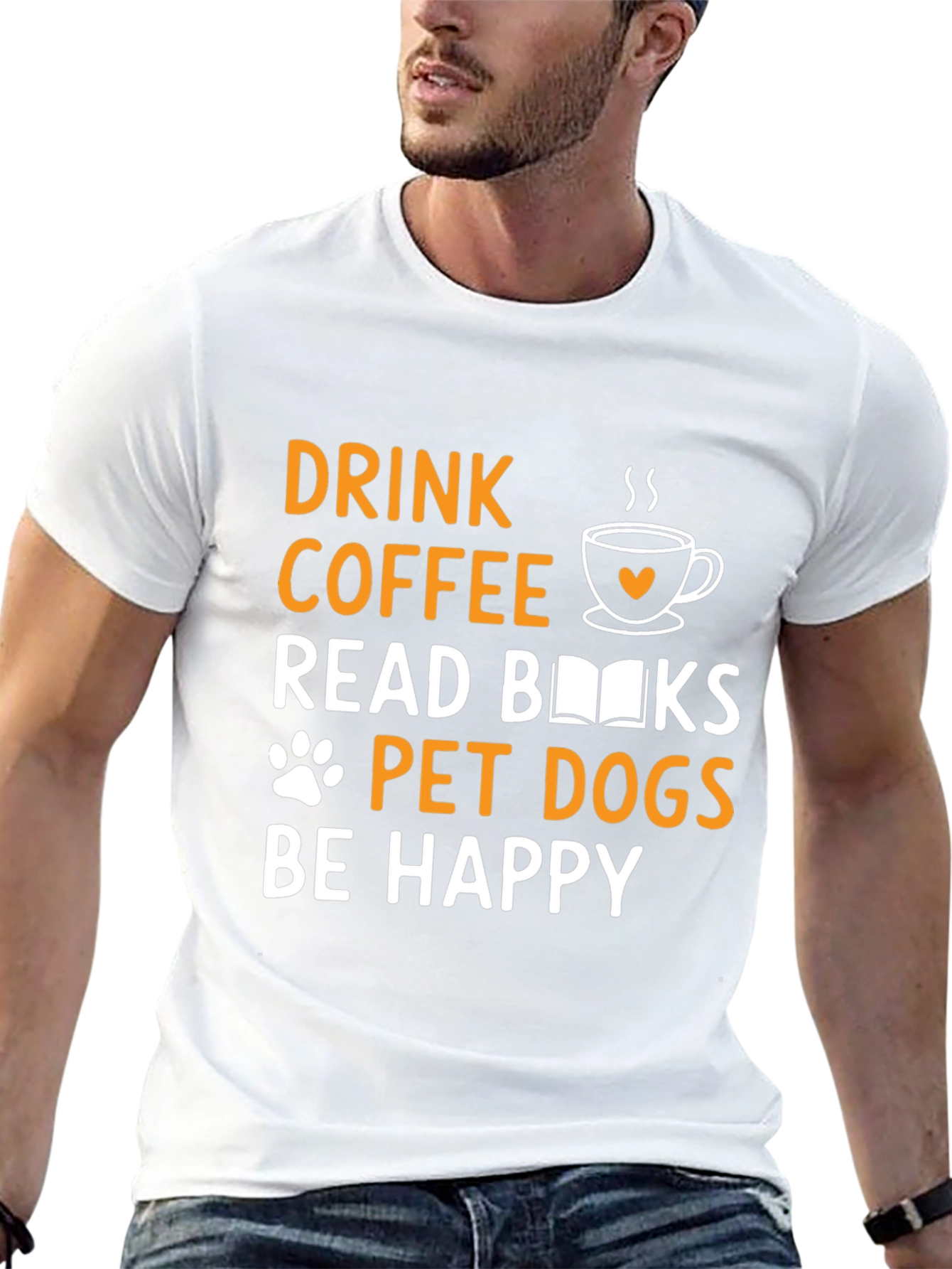 Drink Coffee Read Books Pet Dogs T-Shirt