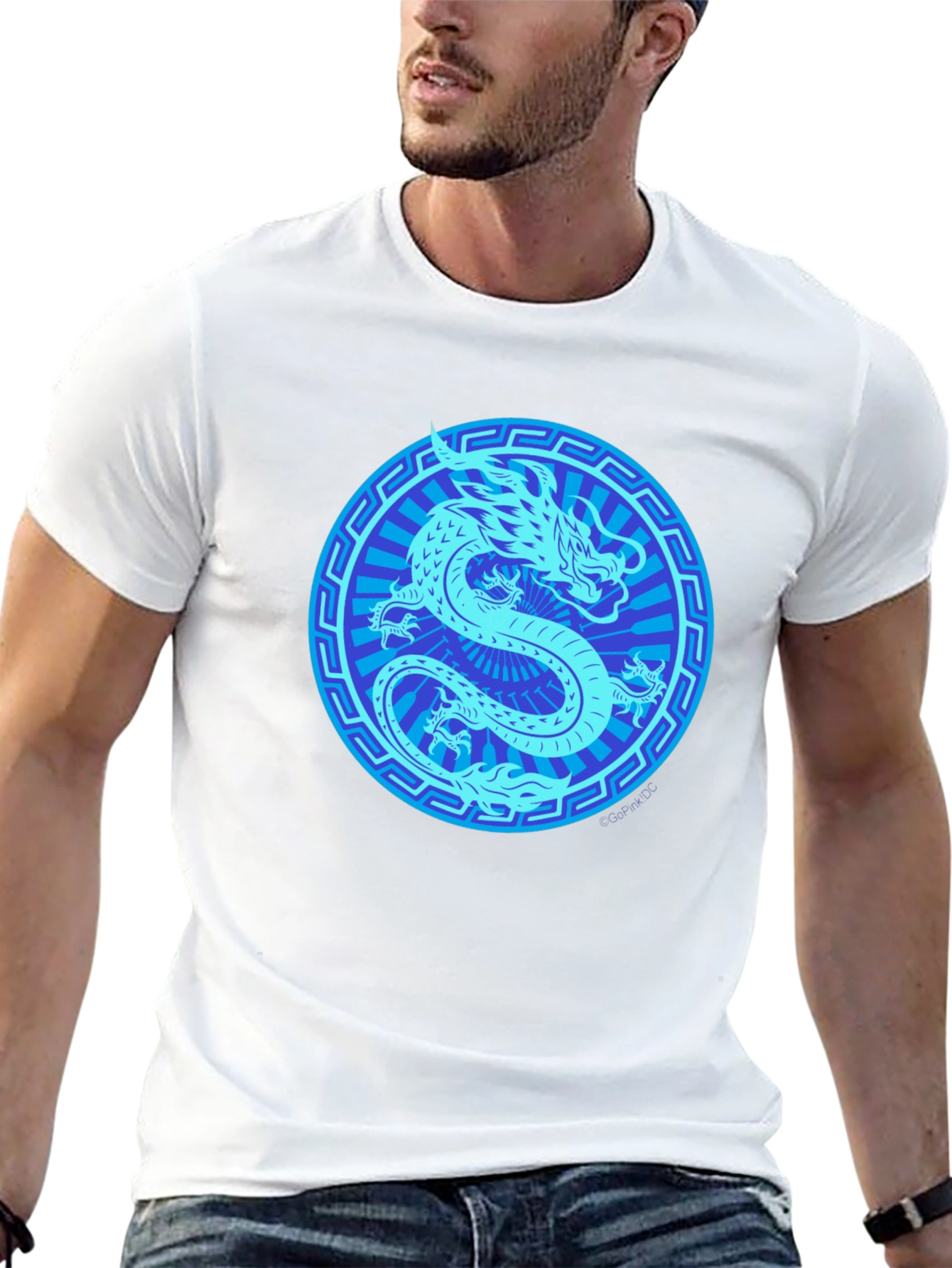 Mens Black Dragon Graphic T-Shirt
