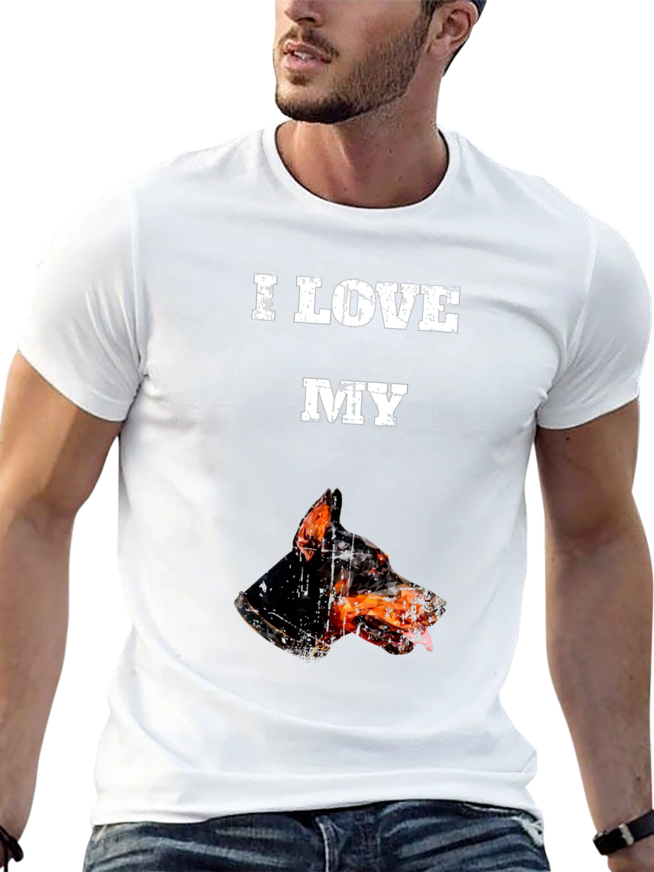 I Love My Doberman T-Shirt - Black Graphic Tee