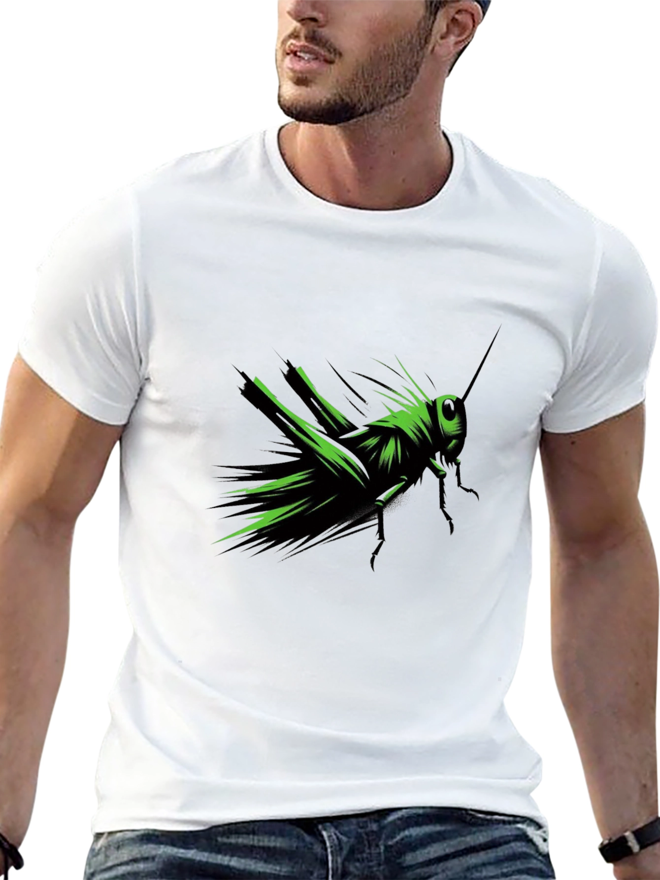 Grasshopper Graphic Black T-Shirt