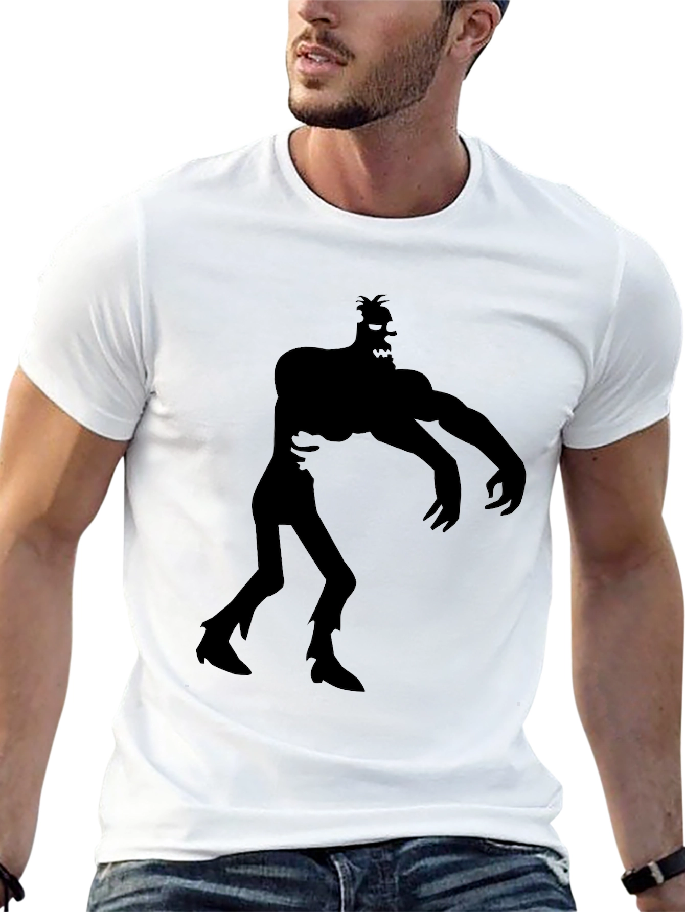 Spooky Silhouette Graphic Tee - Black