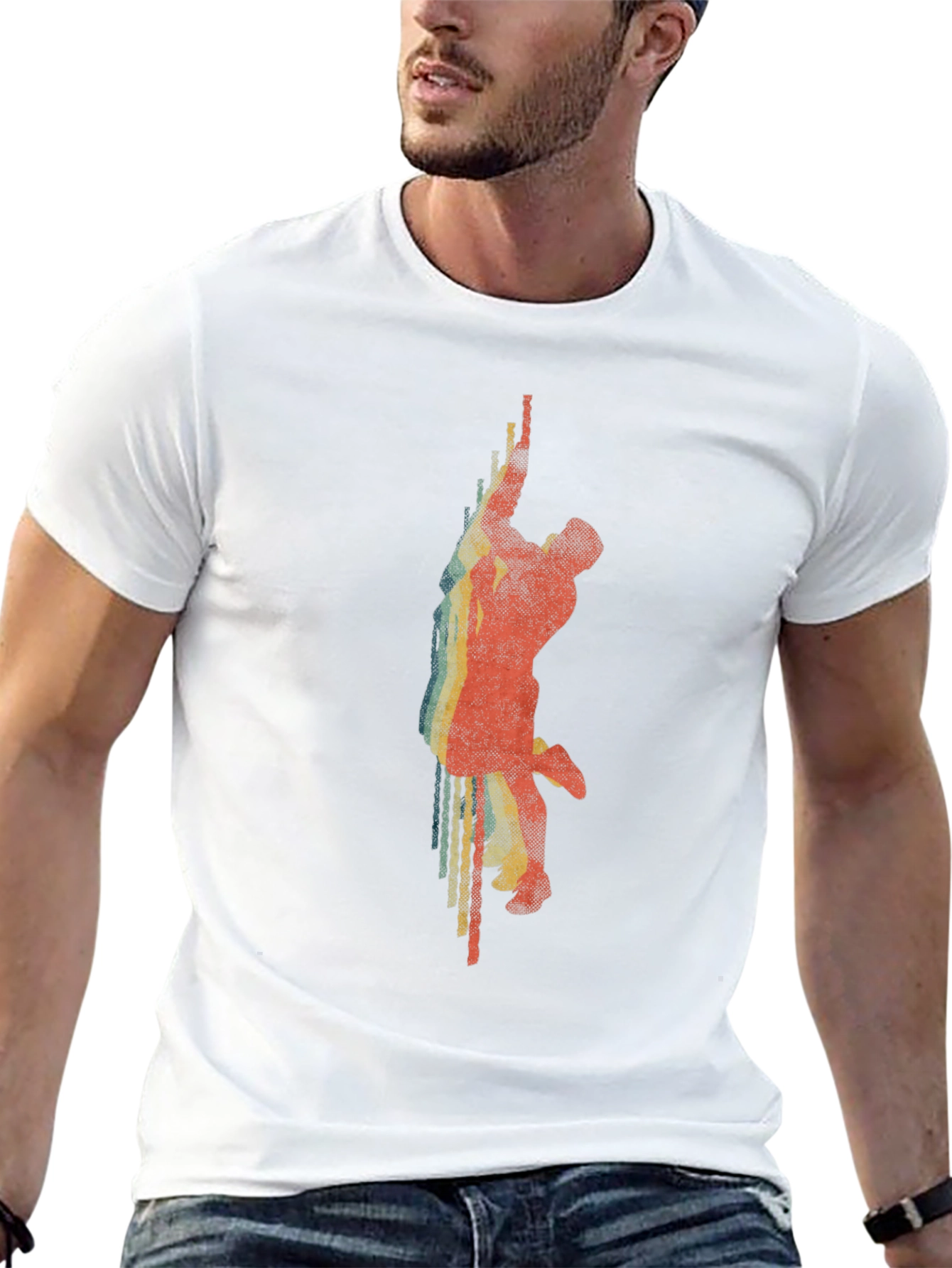 Retro Rock Climber Graphic T-Shirt