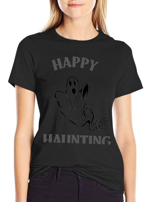 Happy Haunting Ghost Graphic T-Shirt