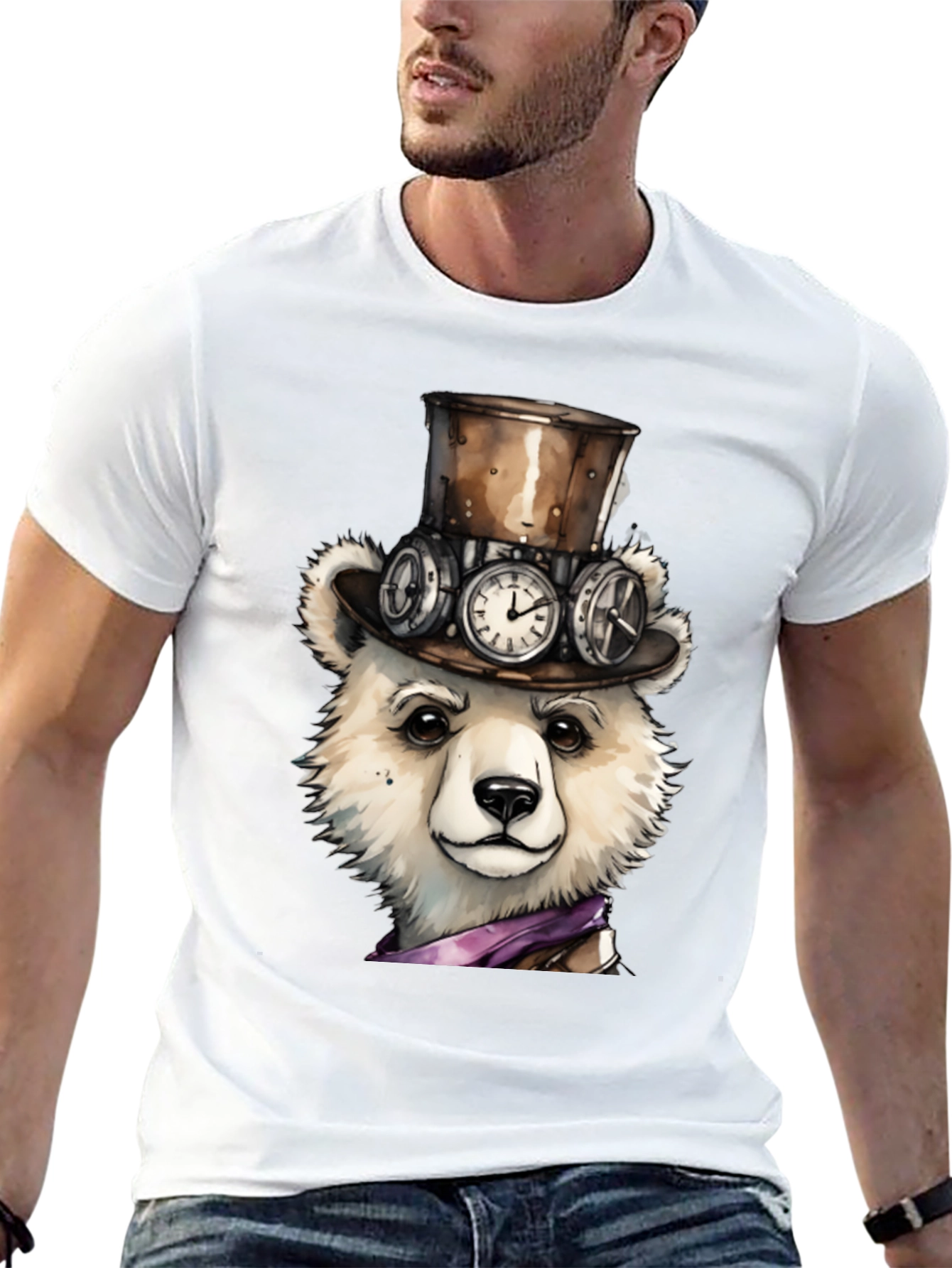 Steampunk Polar Bear Graphic Tee