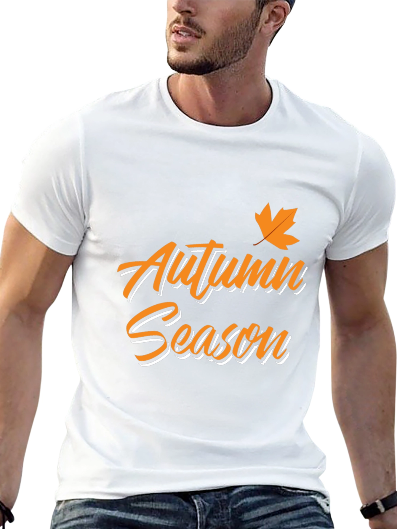 Autumn Season Black T-Shirt
