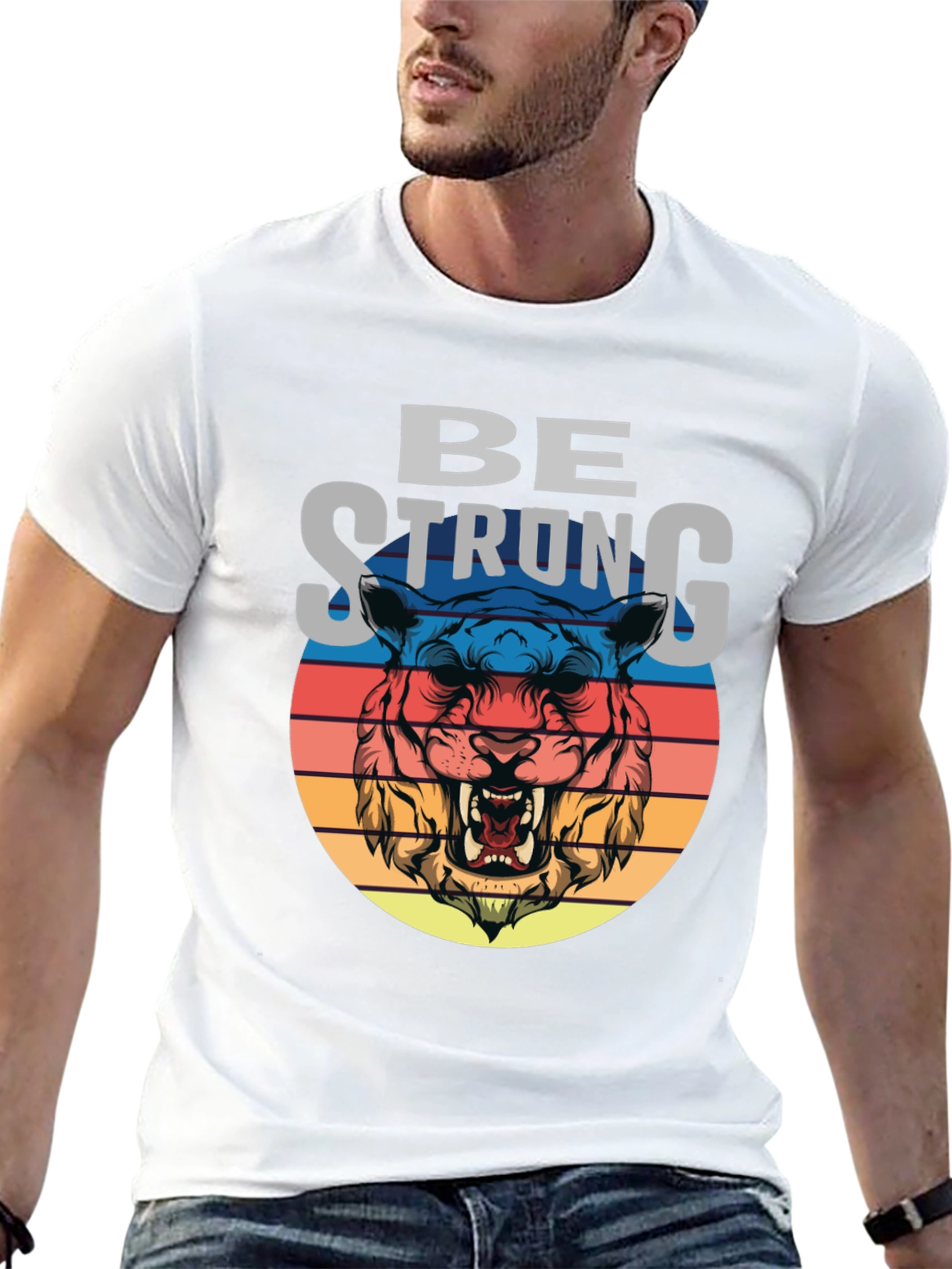 Be Strong Tiger Graphic T-Shirt