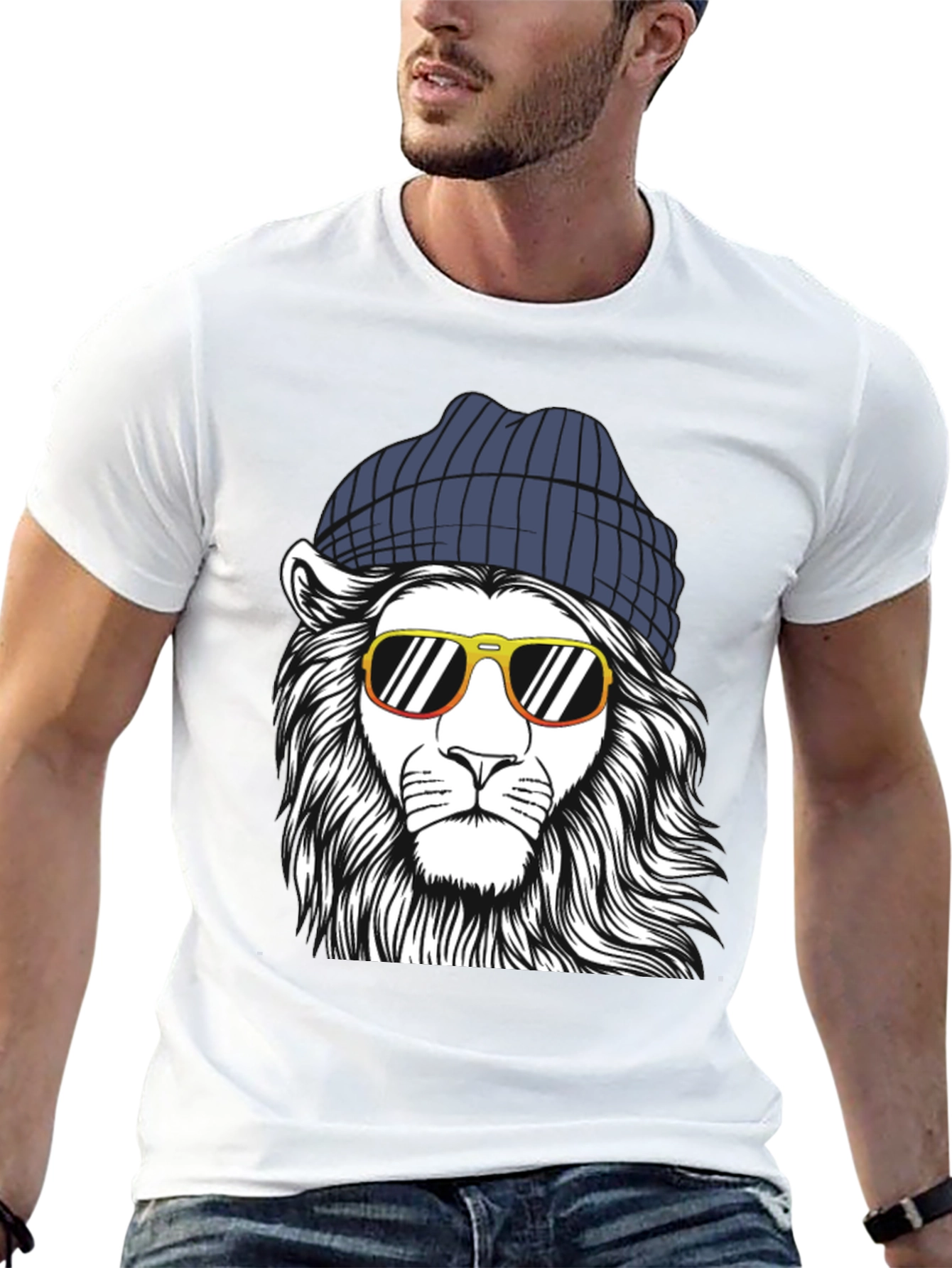 Cool Lion Graphic Tee - Black T-Shirt