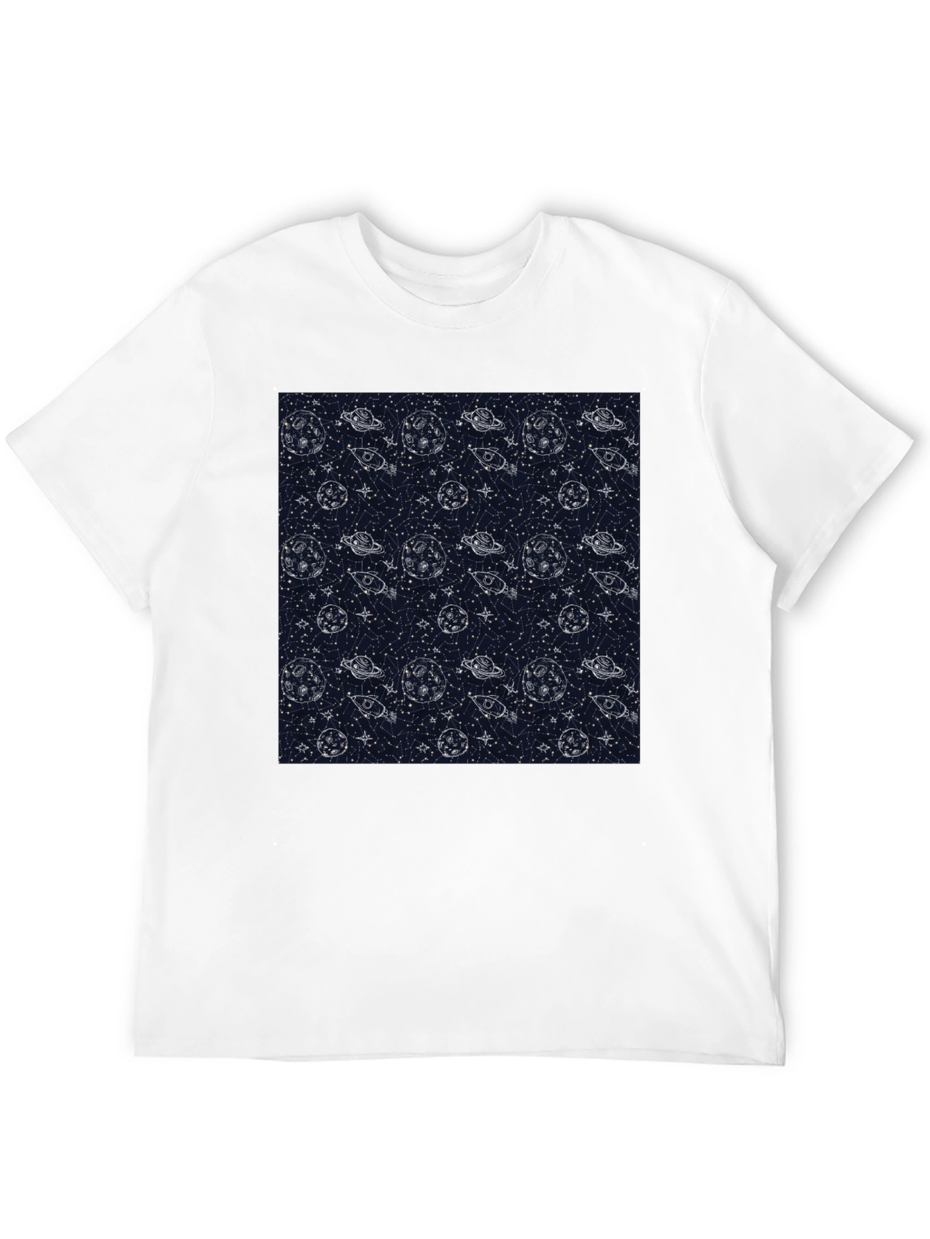 Space Pattern Crew Neck T-Shirt