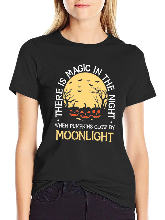 Halloween Magic Moonlight Pumpkin T-Shirt