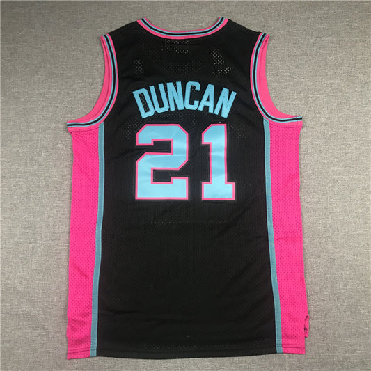 Men's San Antonio Spurs Tim Duncan Black 1998/99 Classics Swingman Player Jerseys
