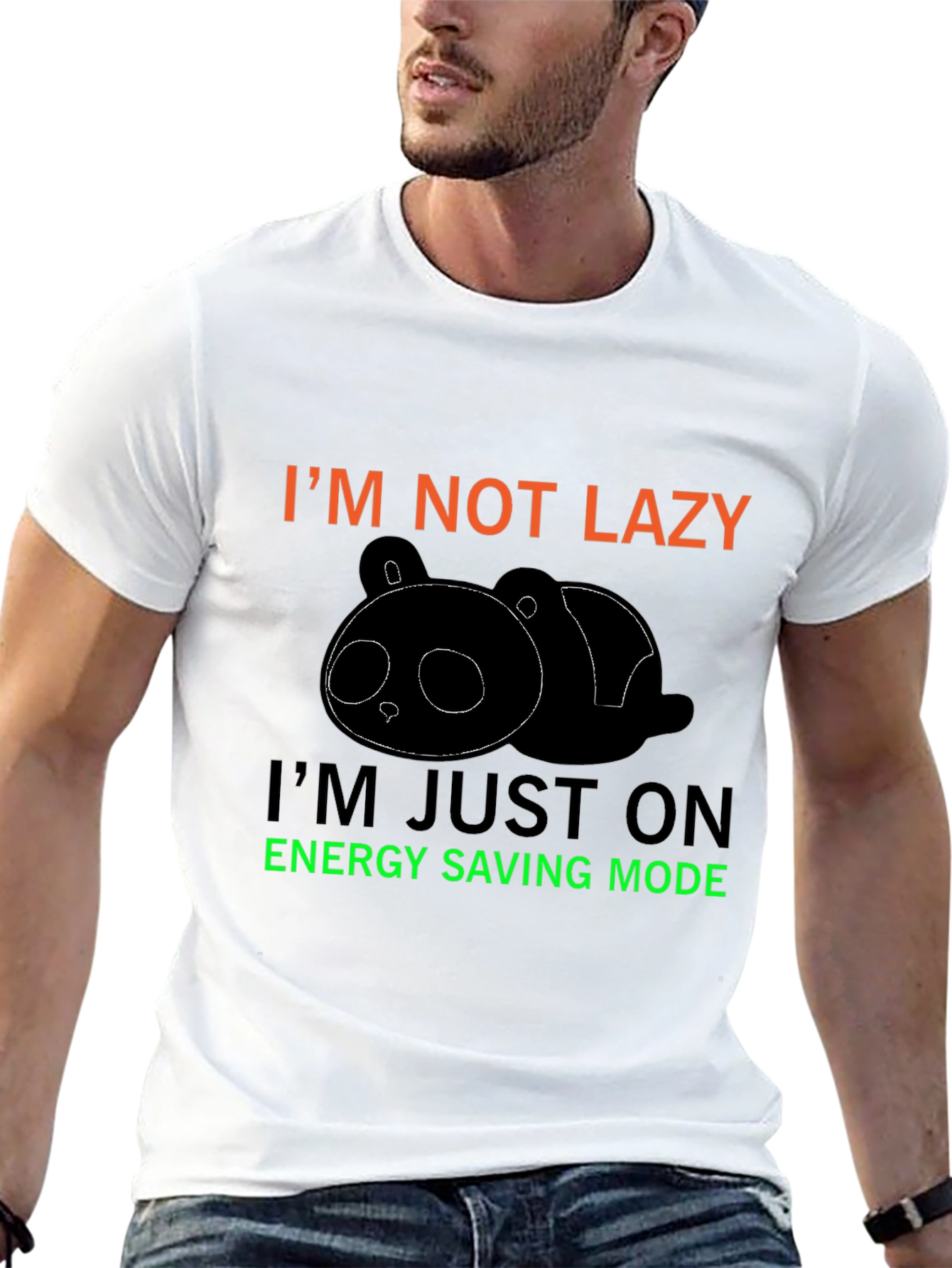 Funny Panda Energy Saving Mode T-Shirt